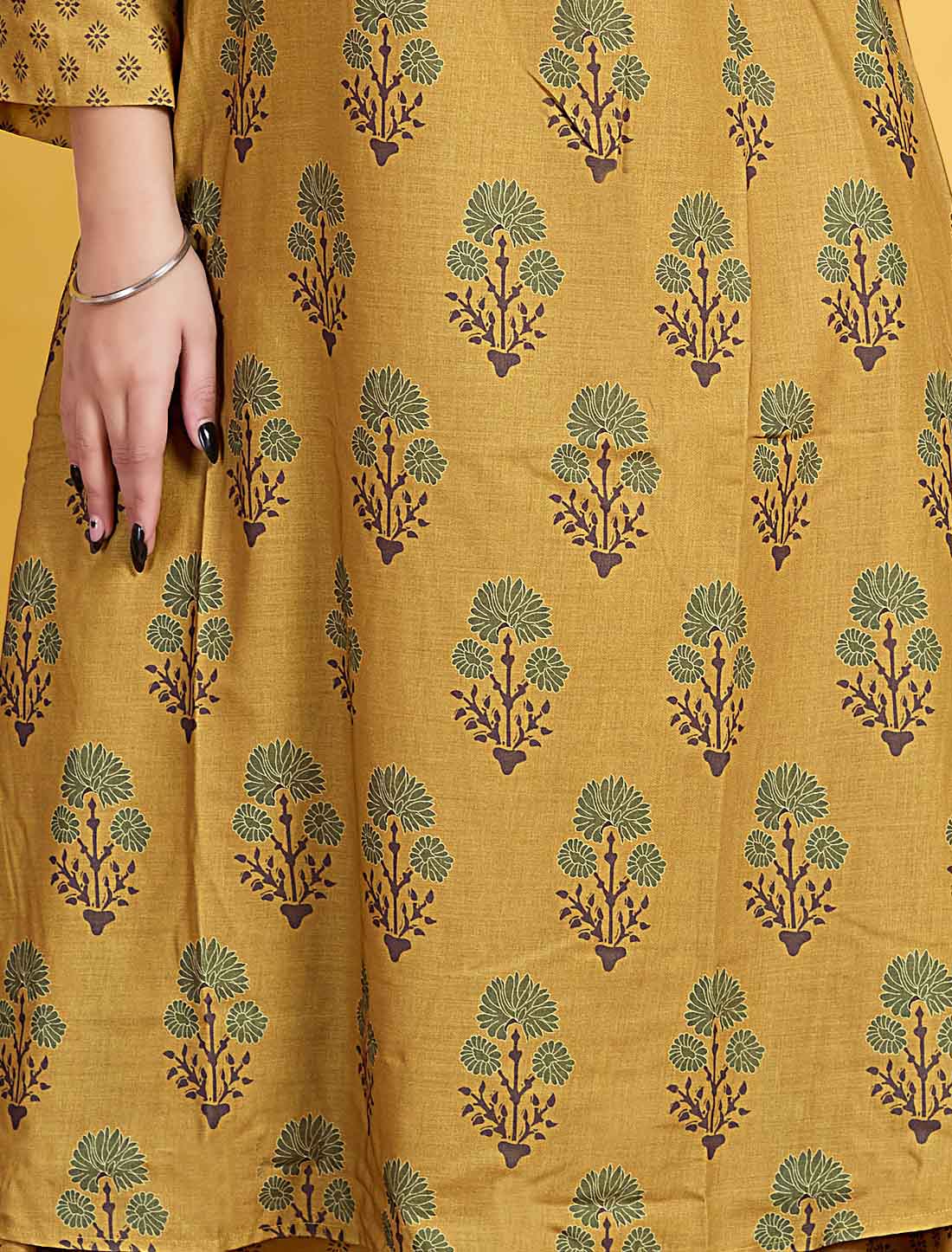 Mustard Yellow Cotton Elegant And Comfortable Ethnic Salwar Suits