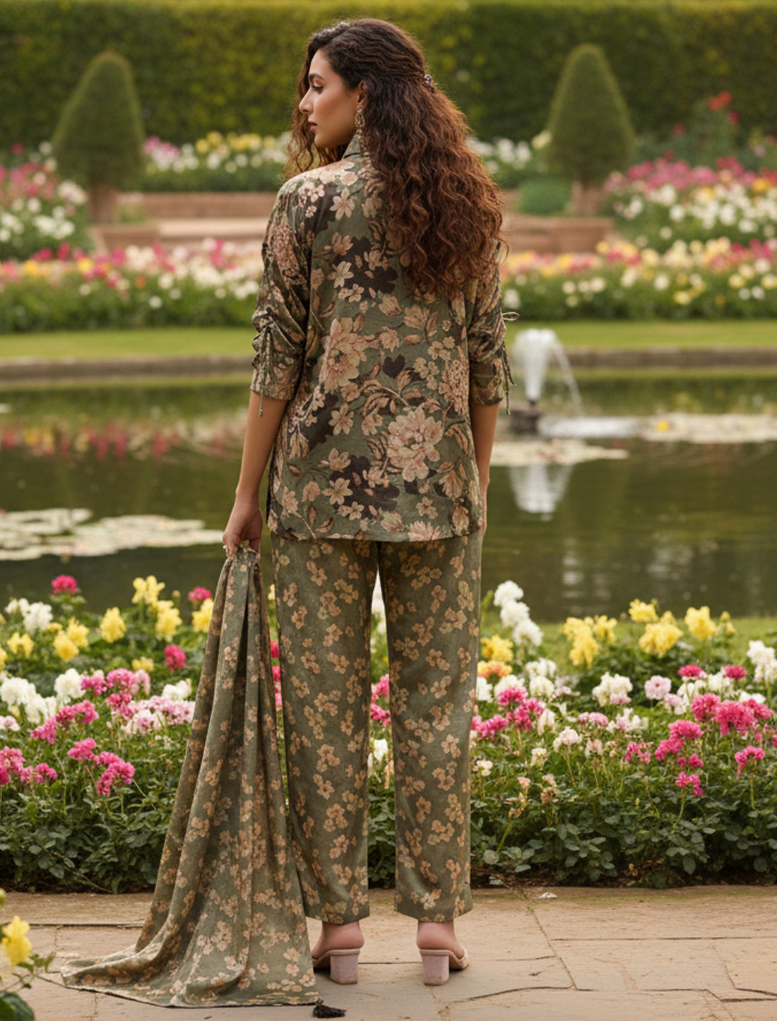 Silky Crepe Coord Set β Ethnic Wear for Women