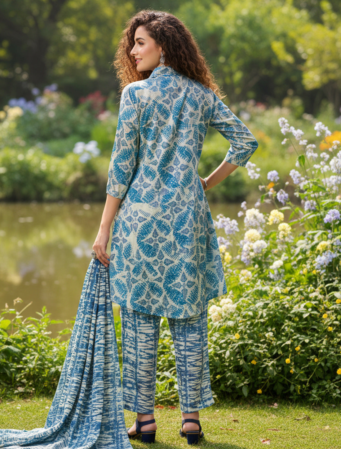 Comfortable Silky Crepe Coord Set | Ethnic Wear for Women