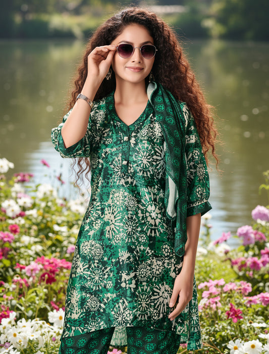 Soft Silky Crepe Coord Set | Ethnic Wear for Women