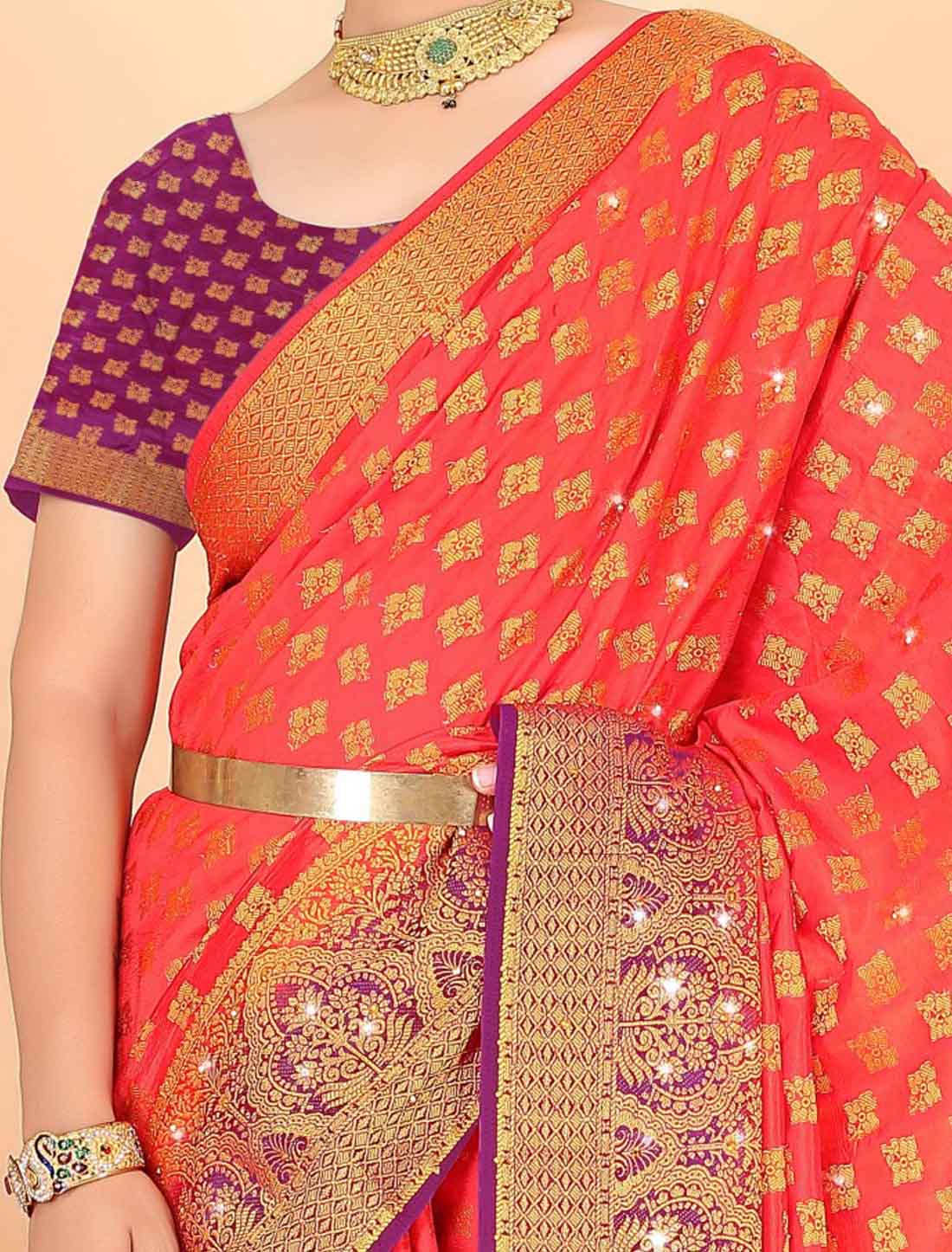 Elevate Traditional Banarasi Silk With Designer Woven Blouse Saree