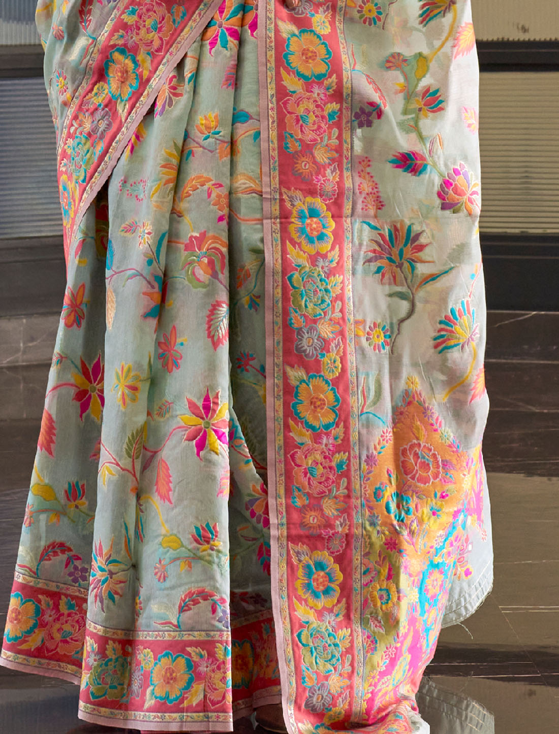 Ethereal Handloom Weaving Silk Party Wear Saree