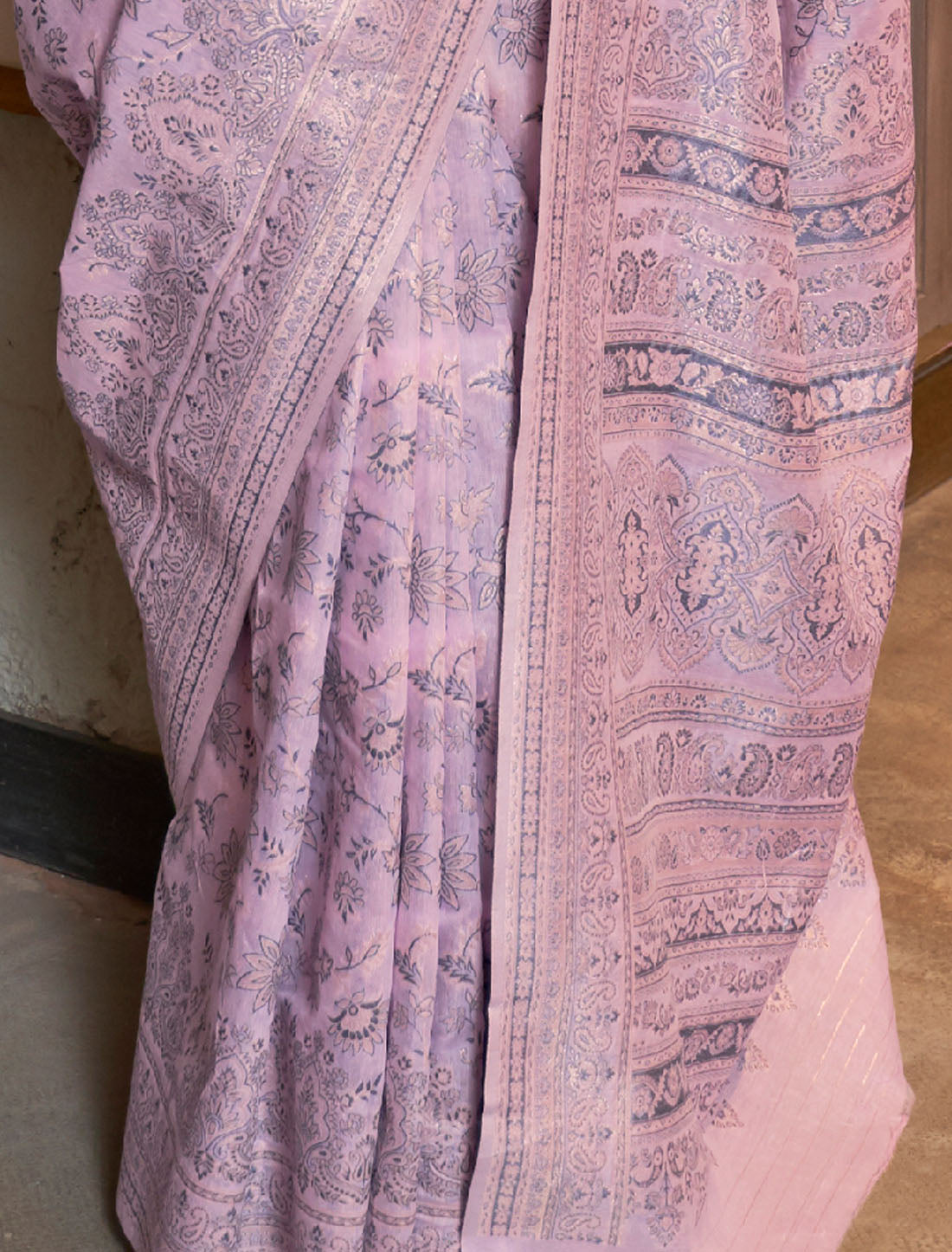 Pink Handloom Weaving Silk Party Wear Saree For Women