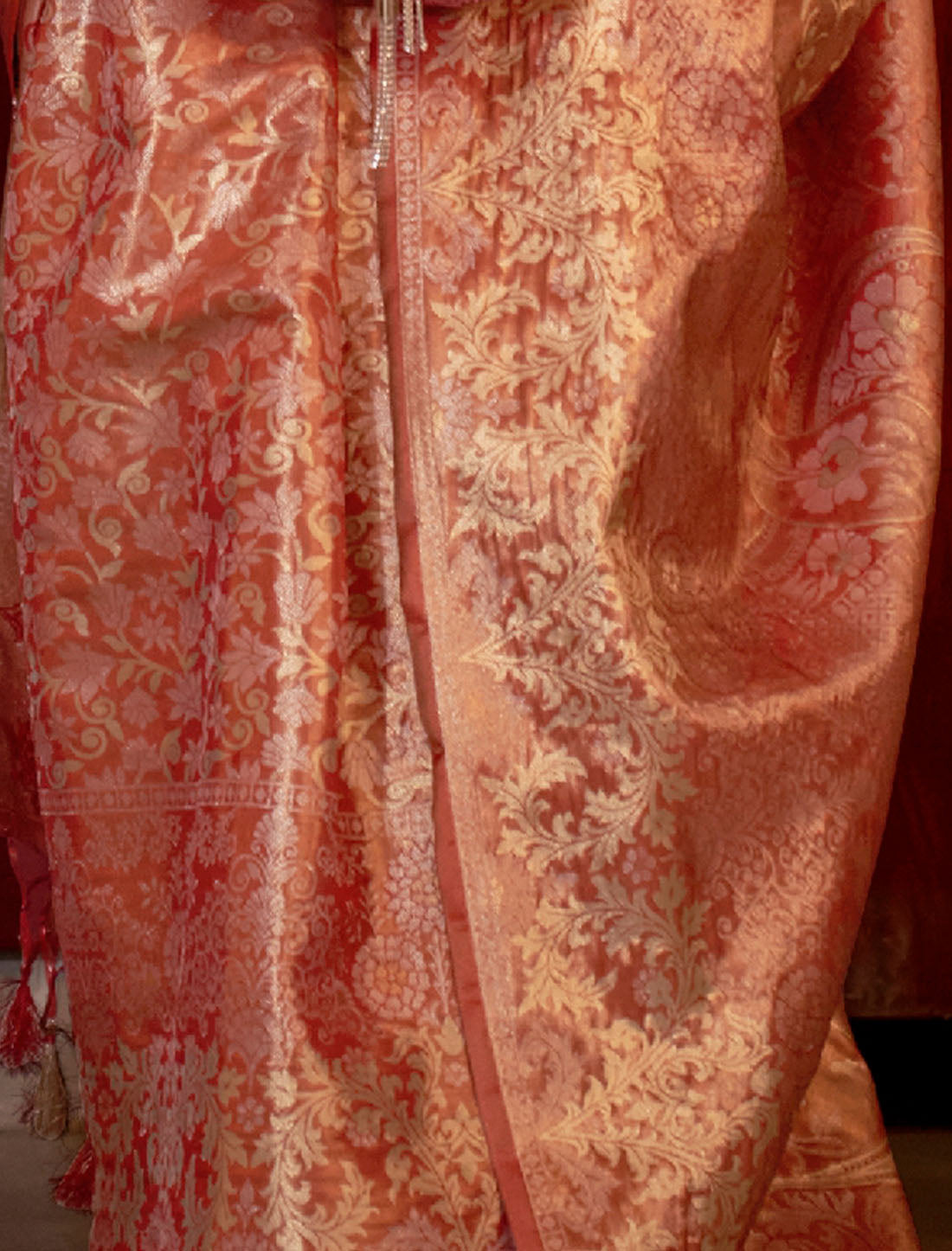 Fiesta Finesse Handloom Silk Fancy Zari Base Saree For Women