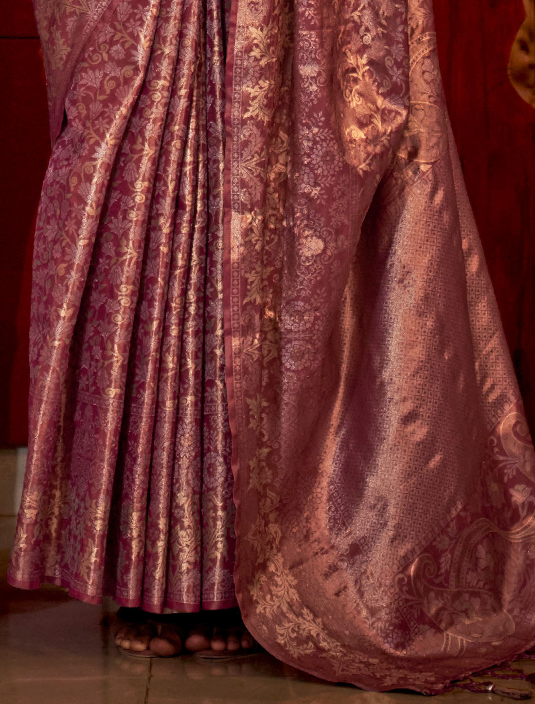 Celestial Symphony Zari Base Fancy Handloom Silk Saree For Women