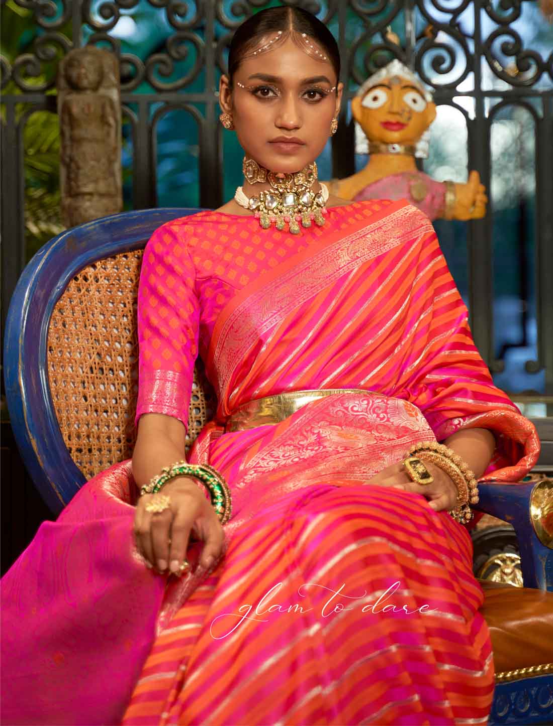 Unique Silk Pure Satin Designe Handloom Weaving Ethnic Saree