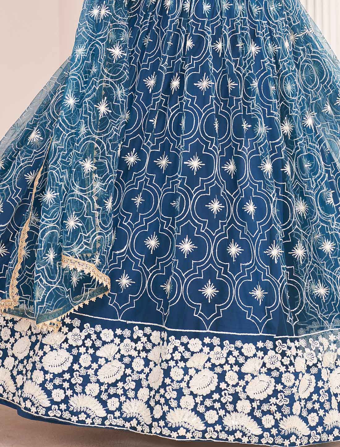 Blue Ethnic Embroidery Designer Lehenga Choli