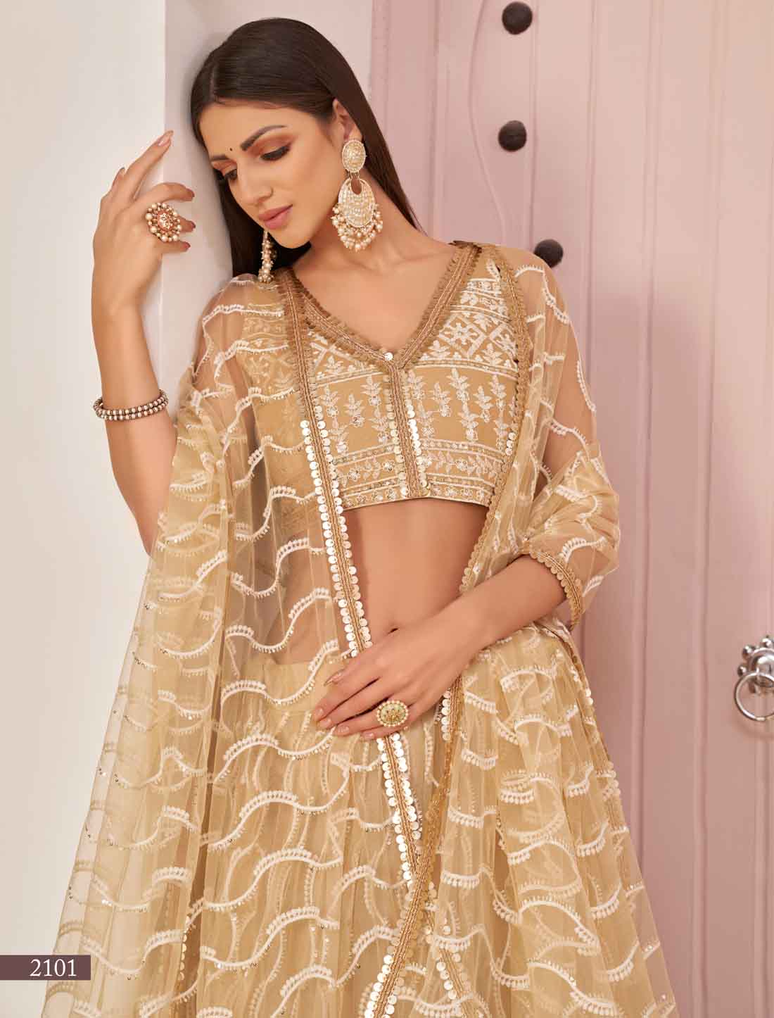 Yellow Ethnic Embroidery Semi-Stitched Lehenga Choli