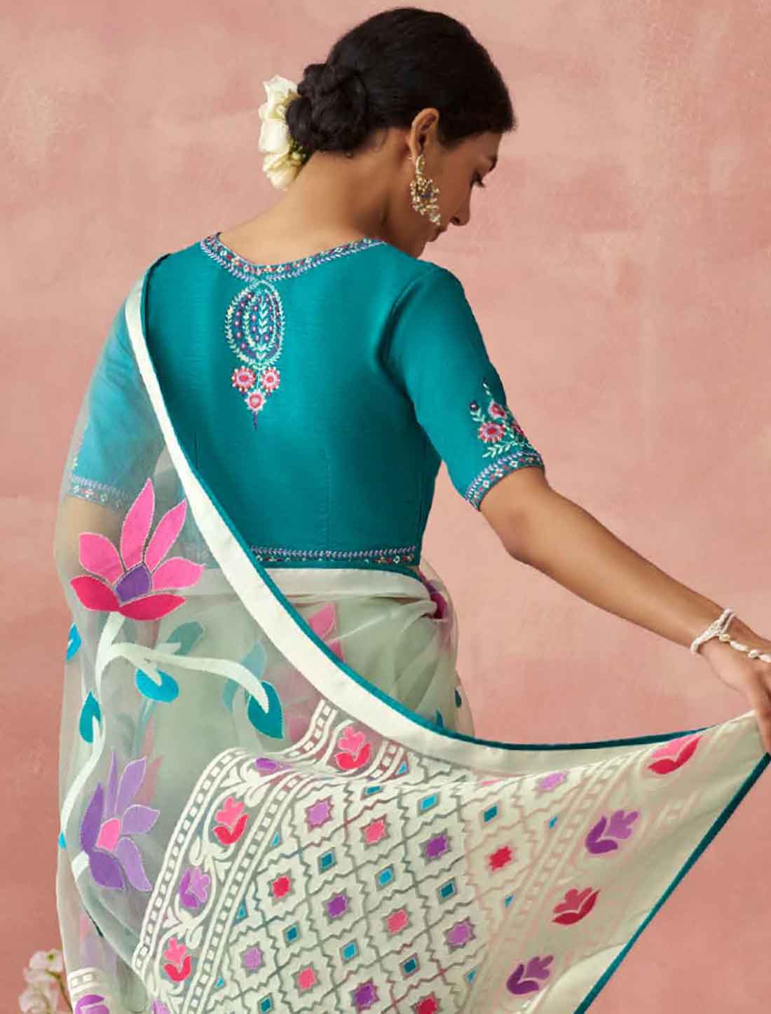 Introducing Ethnic Soft Brasso Organza Printed Saree