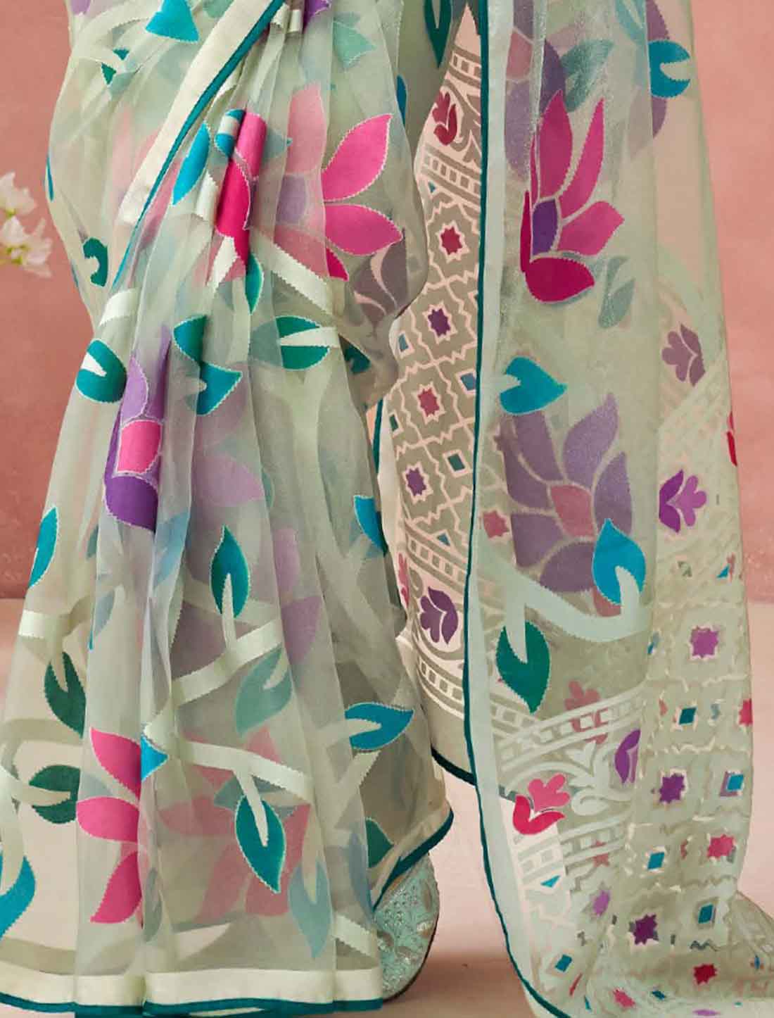 Introducing Ethnic Soft Brasso Organza Printed Saree