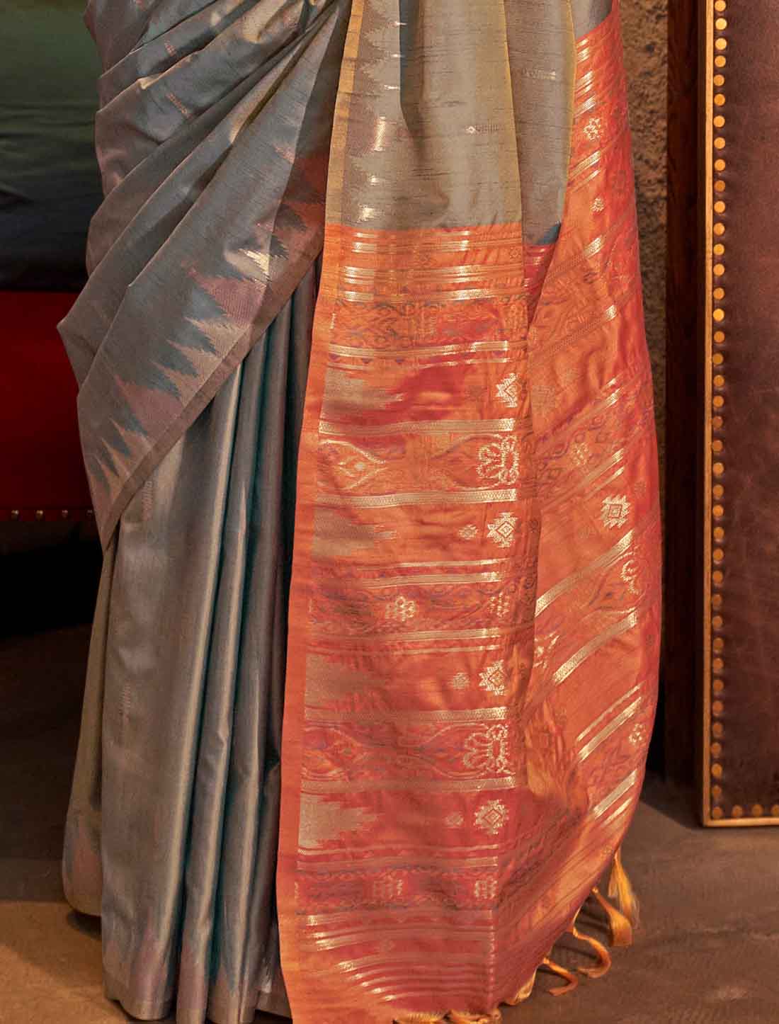 Introducing Ethnic Tussar Silk Hadloom Weaving Saree
