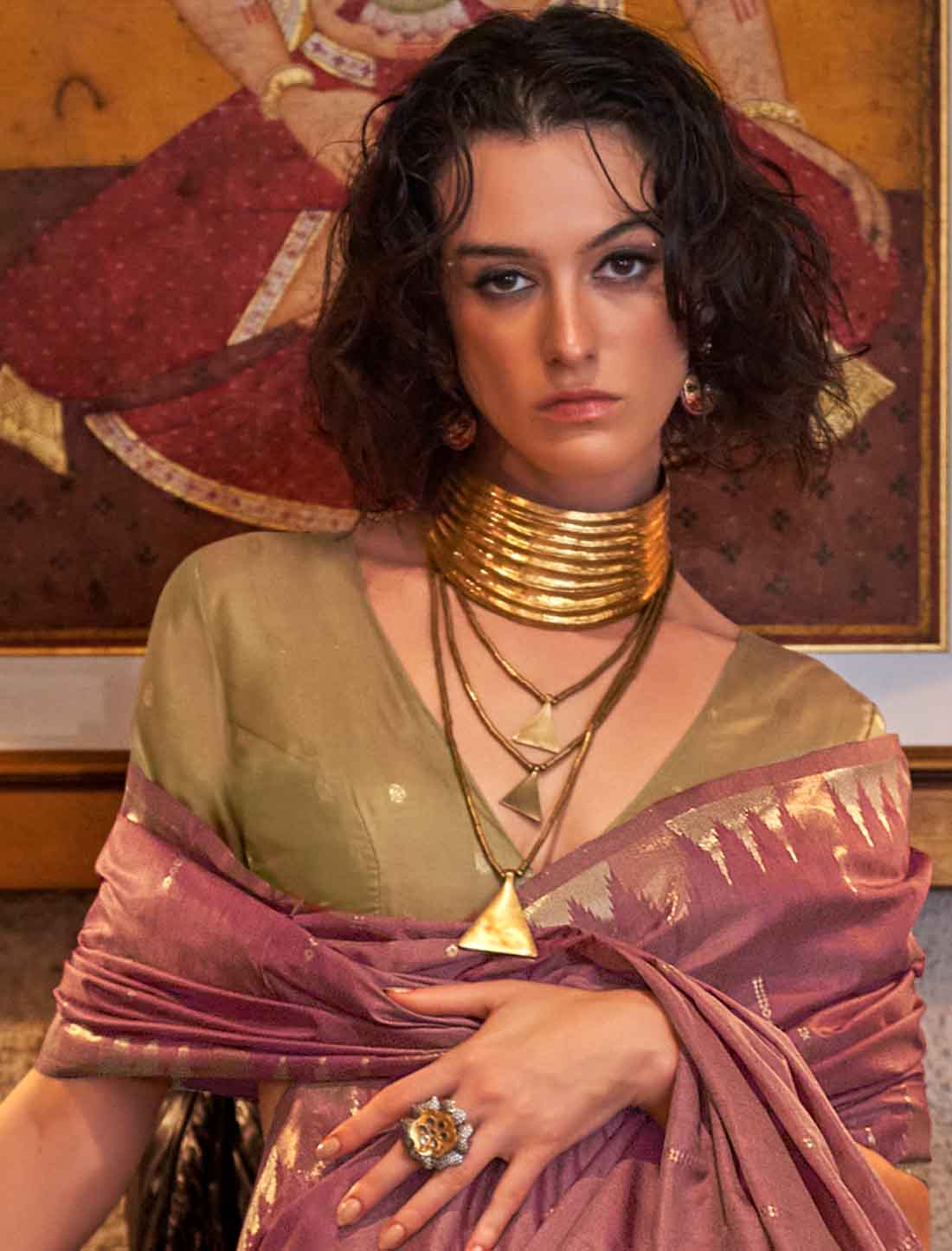 luxury Designer Tussar Silk Hadloom Weaving Ethnic Saree