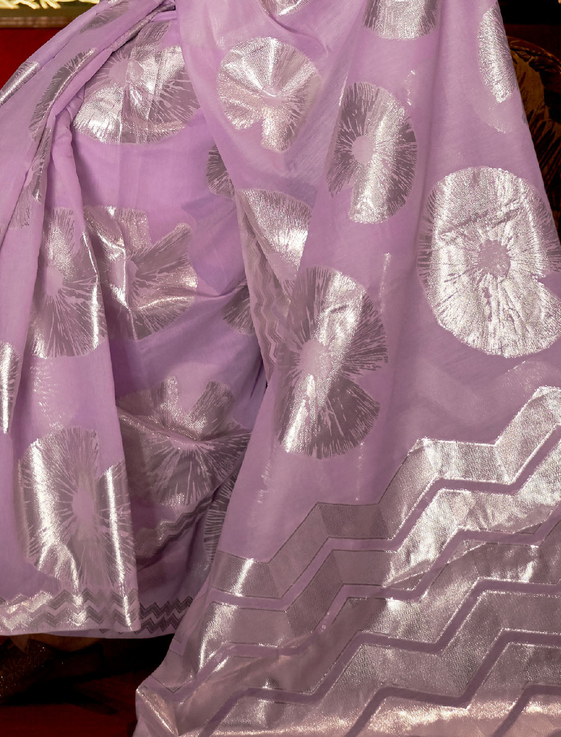 Handloom Modal Flat Zari Weaving Sovereign Splendor Saree for Women