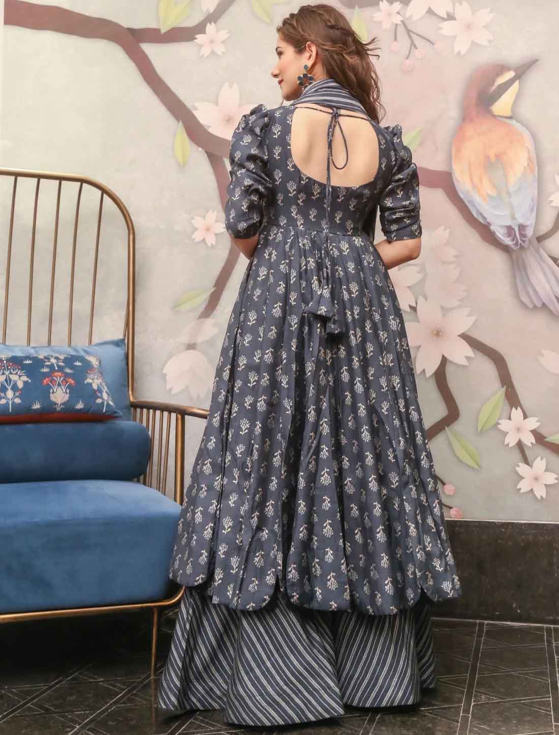 Designer Pure Maslin Heavy Digital Printed Full Inner Party Kurta Sets