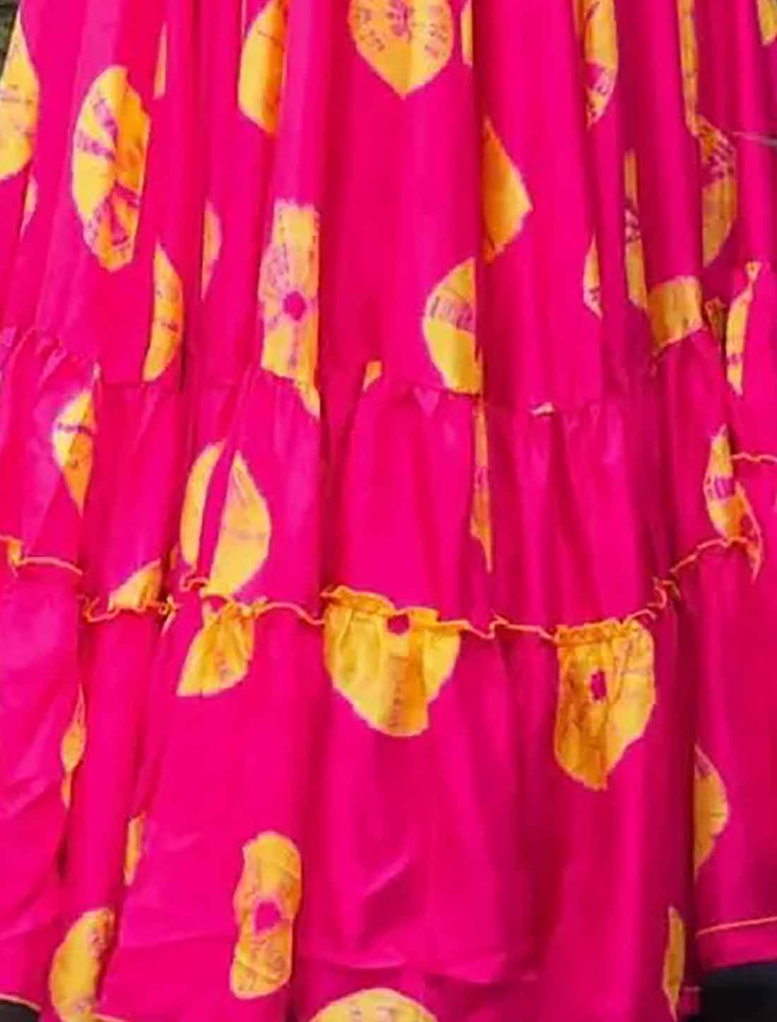 Dark Pink Ethnic Hevay Rayon Digital Work Full Stitched Long Gown