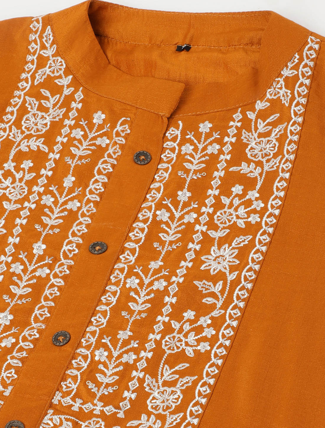 Style With Mustard Yellow Embroidered Chinon Western Women Co-ord Sets