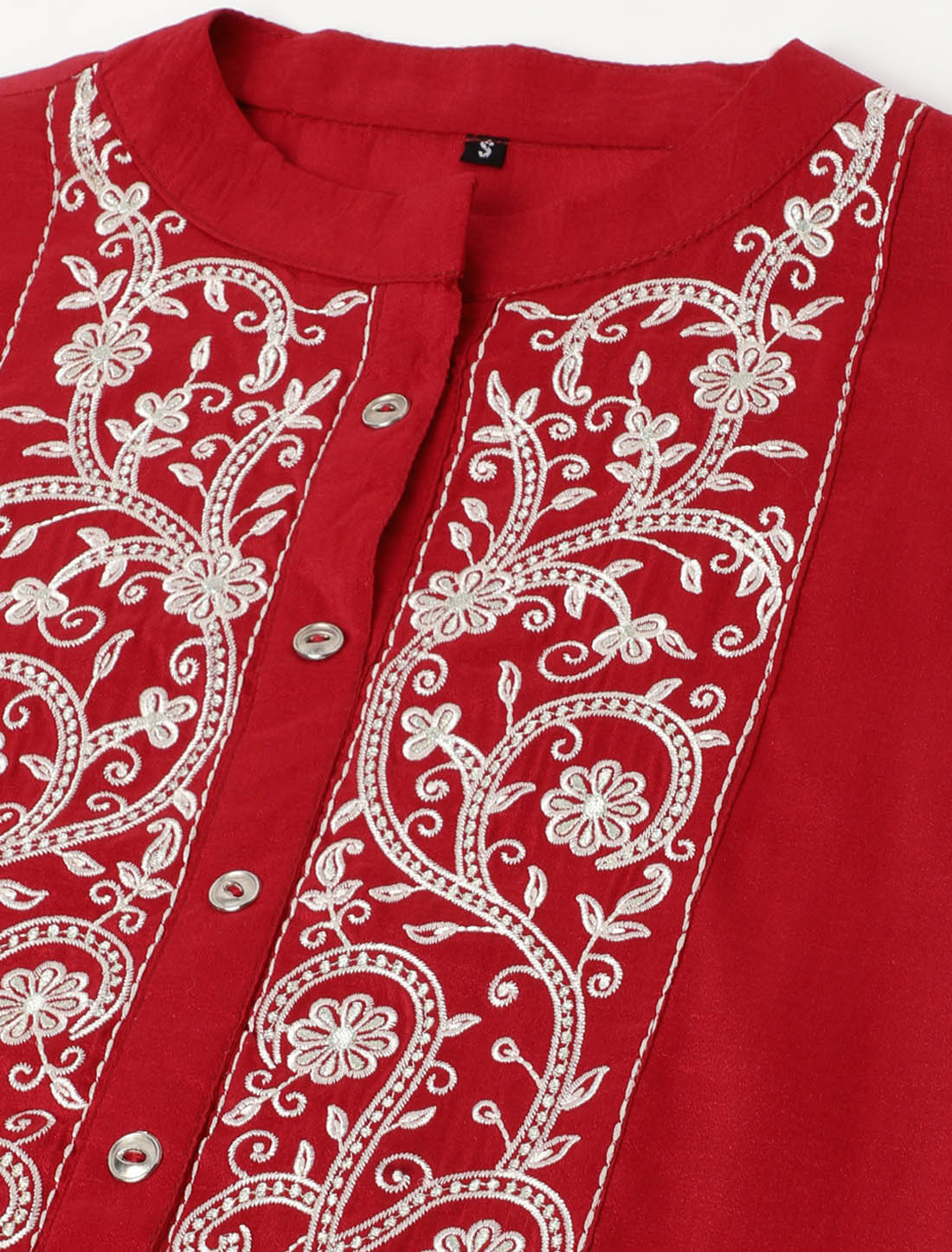 Maroon Chinon Enhance Your Style Embroidered Western Women Co-ord Sets