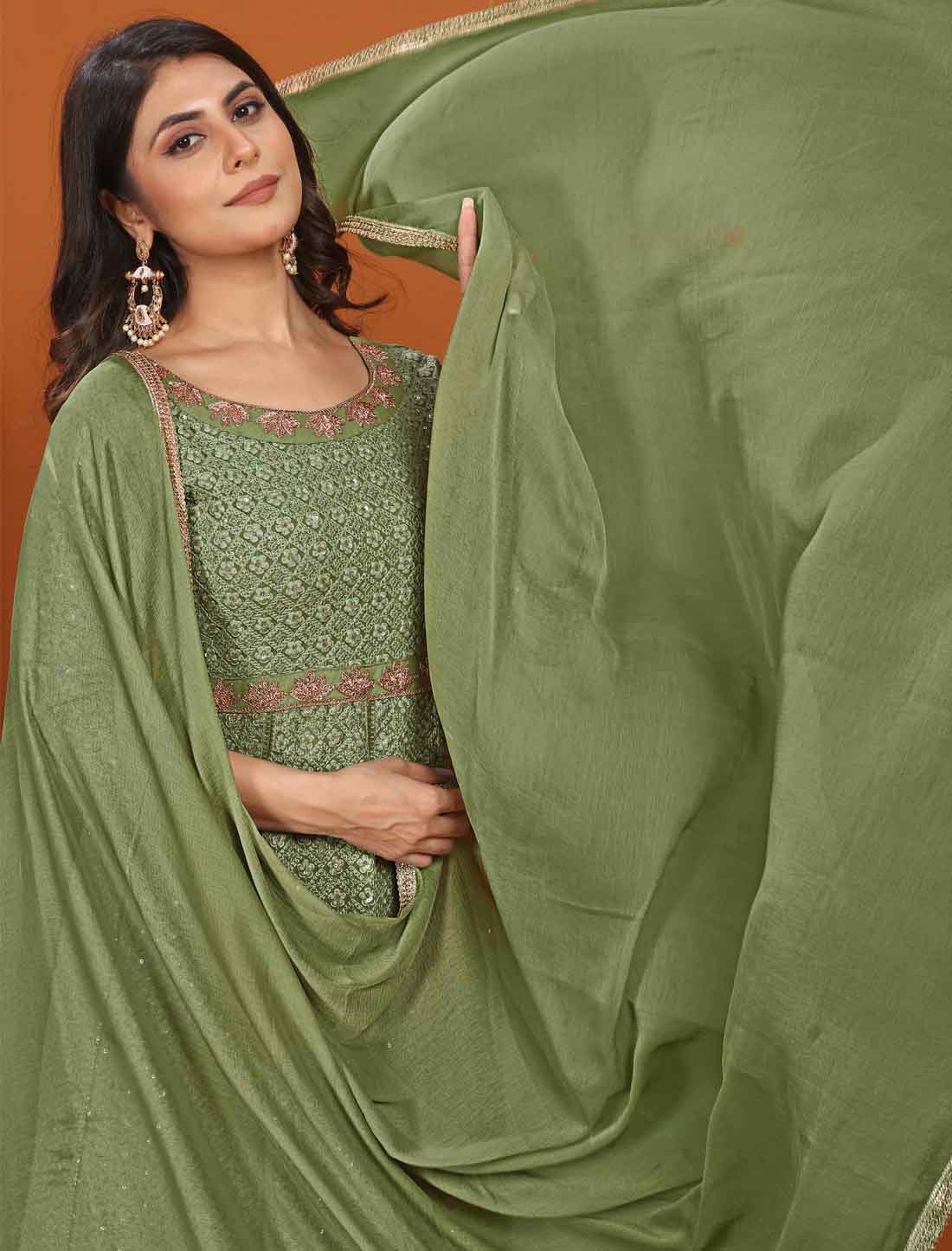 Elevate Ethnic Heavy Embroidery and Premium Fox Party Gown Sets