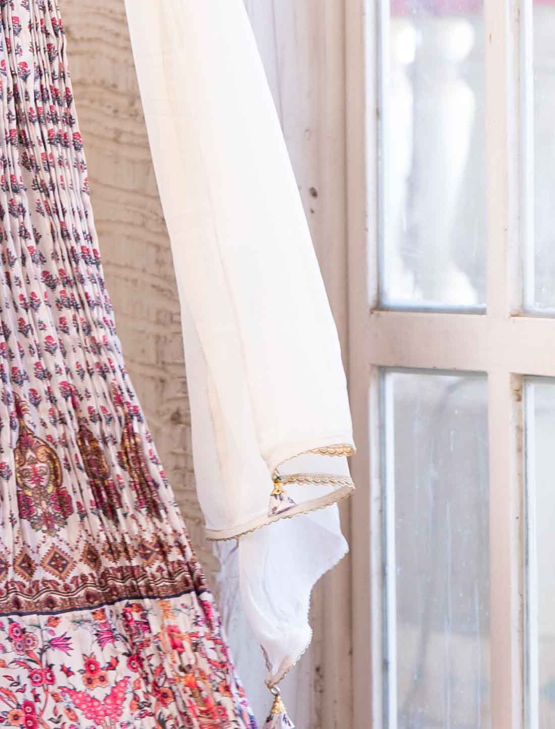 Elevate Soft Dolla Mirror Work Designer Gown With Dupatta