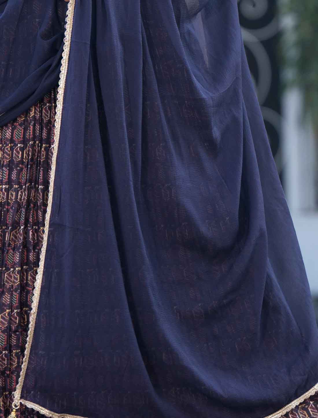 Premium Ethnic Soft Dolla Mirror Work Designer Gown With Dupatta
