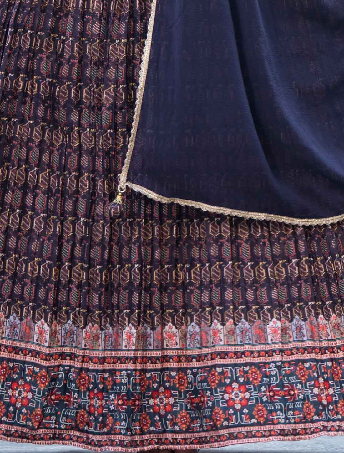 Premium Ethnic Soft Dolla Mirror Work Designer Gown With Dupatta