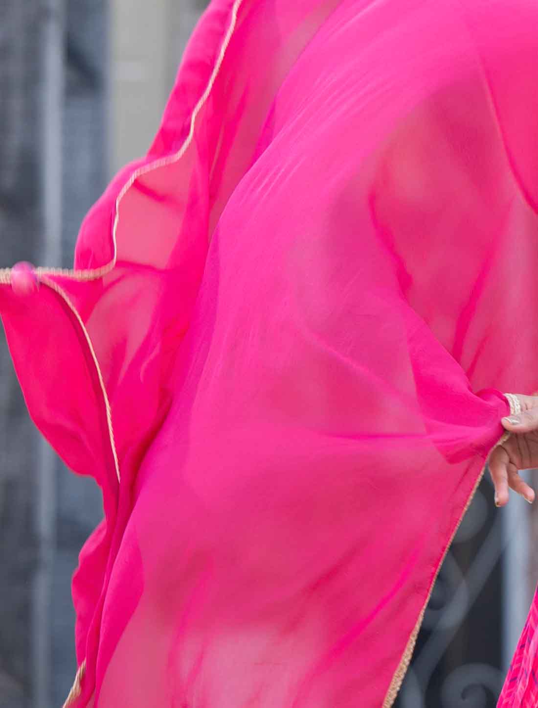Elevate Ethnic Soft Dolla Mirror Work Designer Gown With Dupatta
