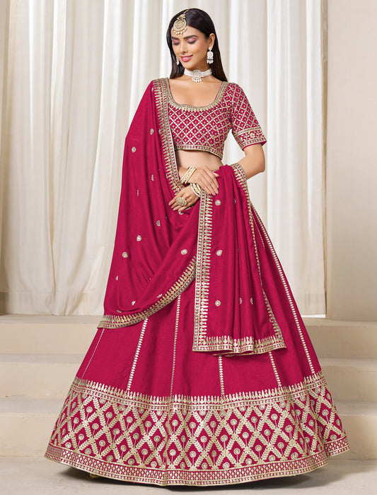 Rani Ethnic Wedding Art Silk Lehenga Choli