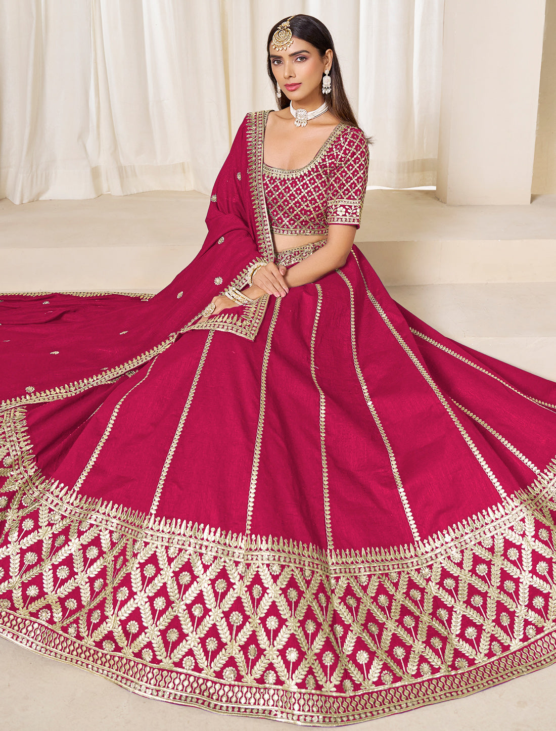 Rani Ethnic Wedding Art Silk Lehenga Choli