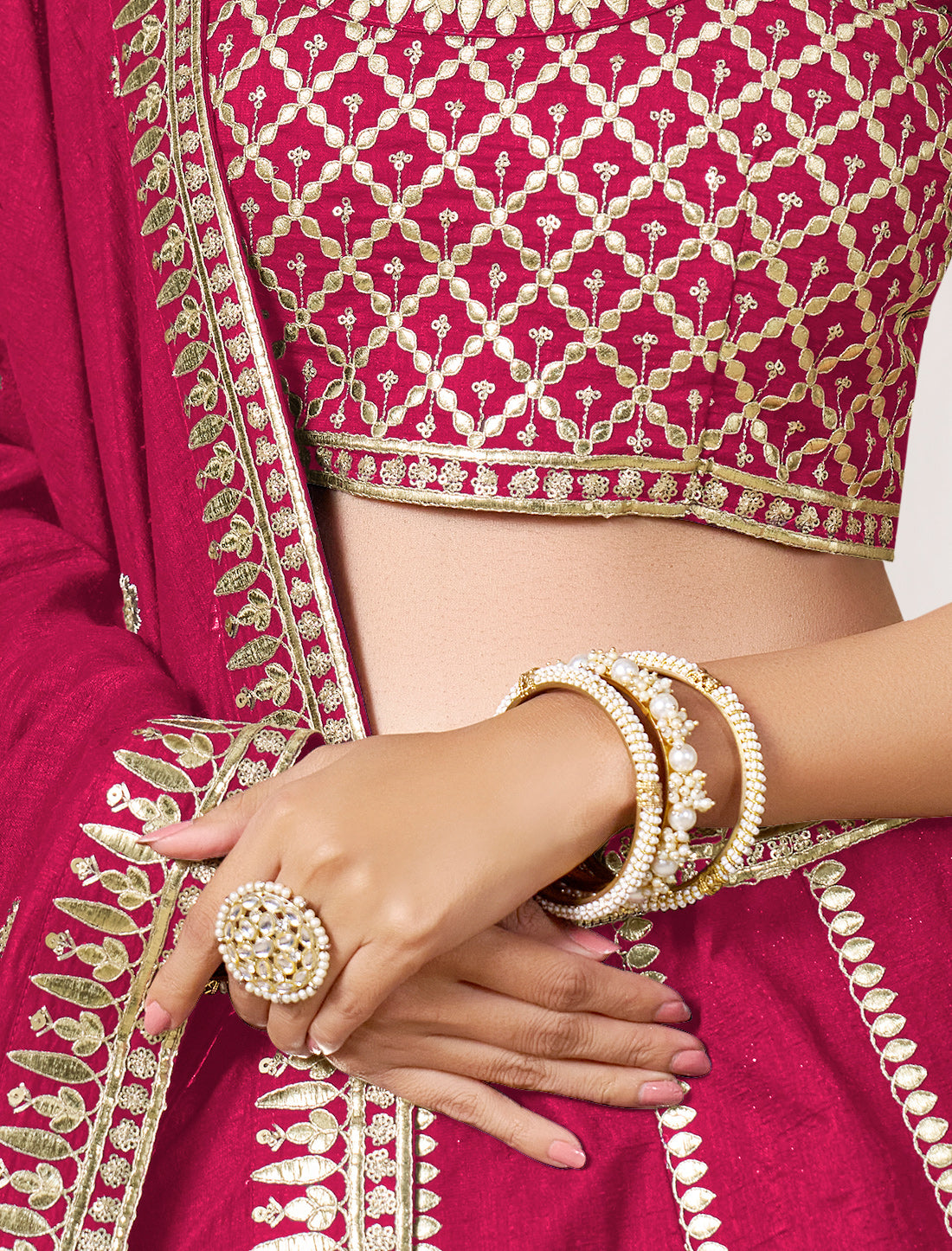 Rani Ethnic Wedding Art Silk Lehenga Choli