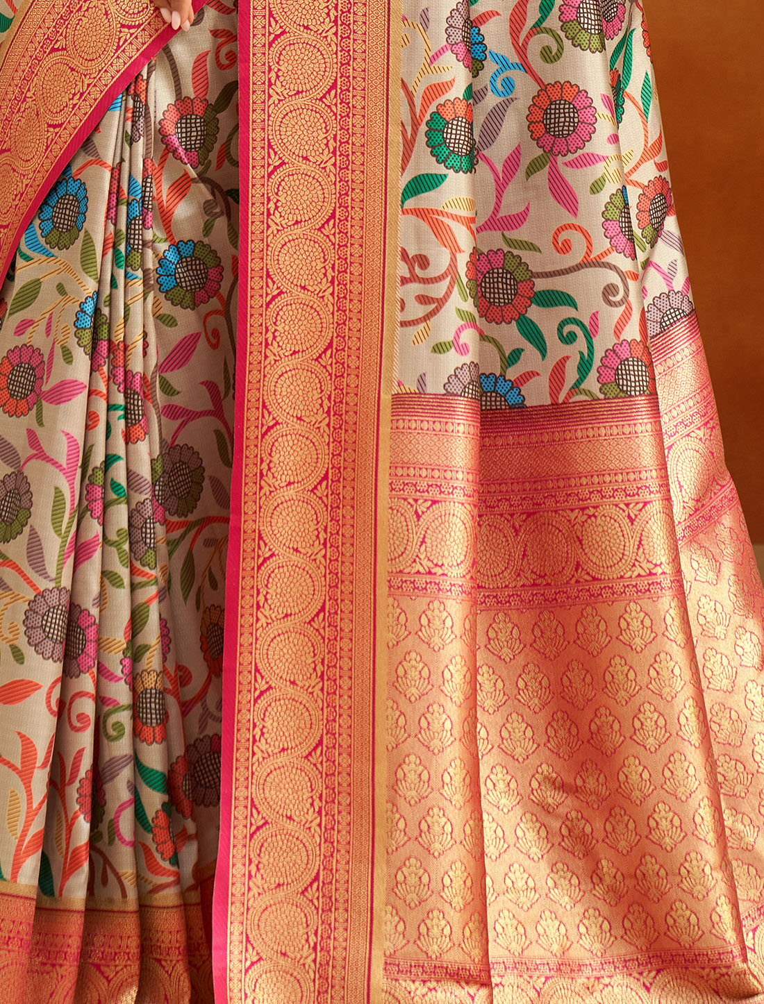 Golden Splendor Soft Handloom Banarasi Silk Women Sarees