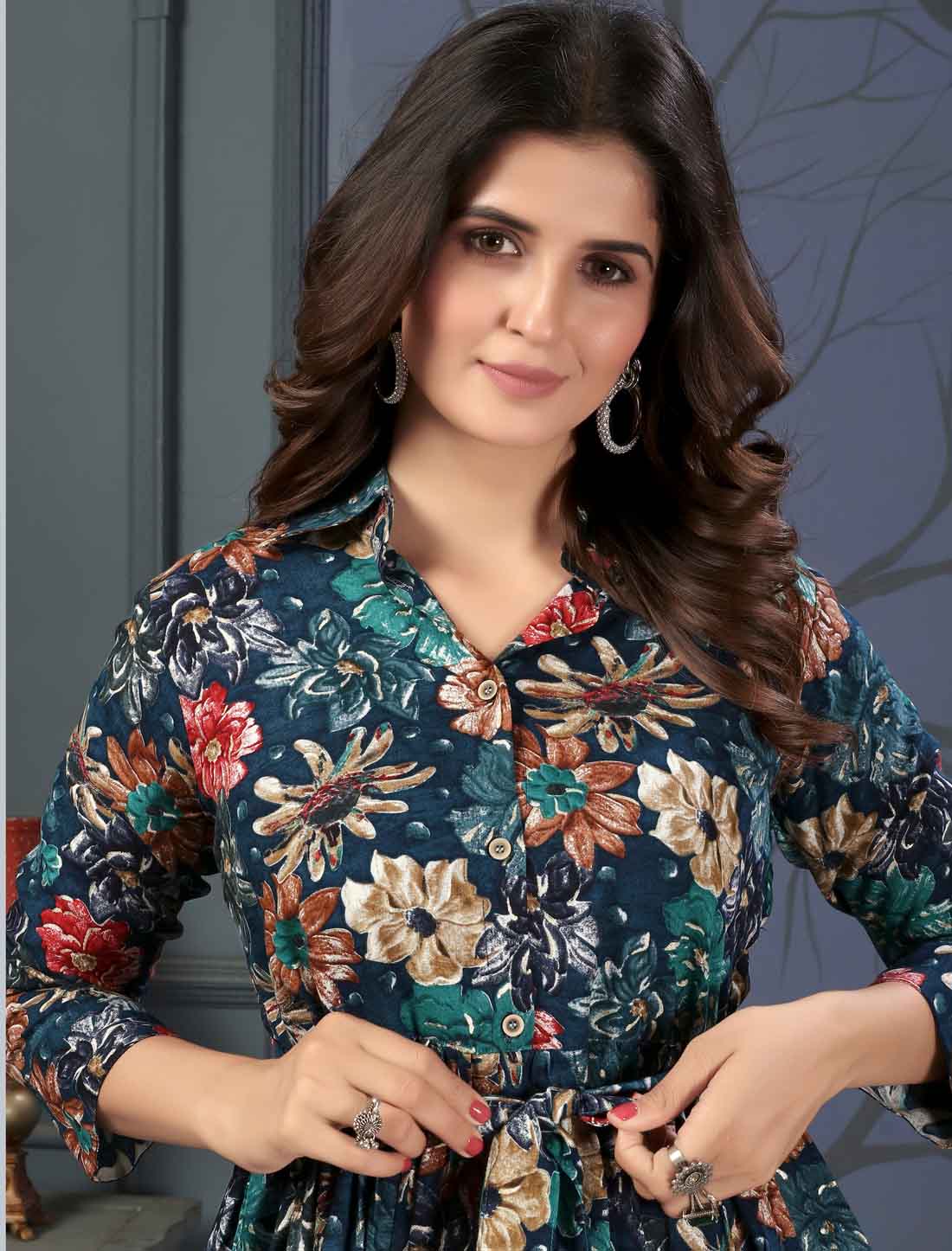 Ethinc Premium Rayon Export Quality Floral Print Co-ord Sets