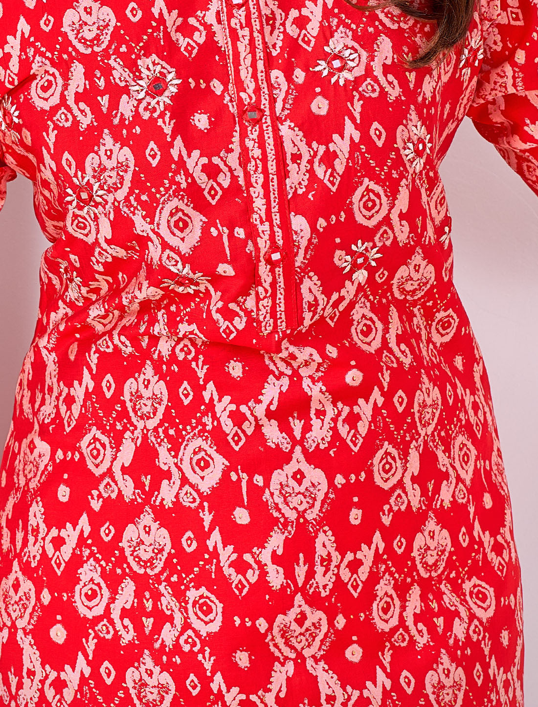 Elegant Royal Silk Top with Handwork & Cotton Inner Stitching - Women's Traditional Wear