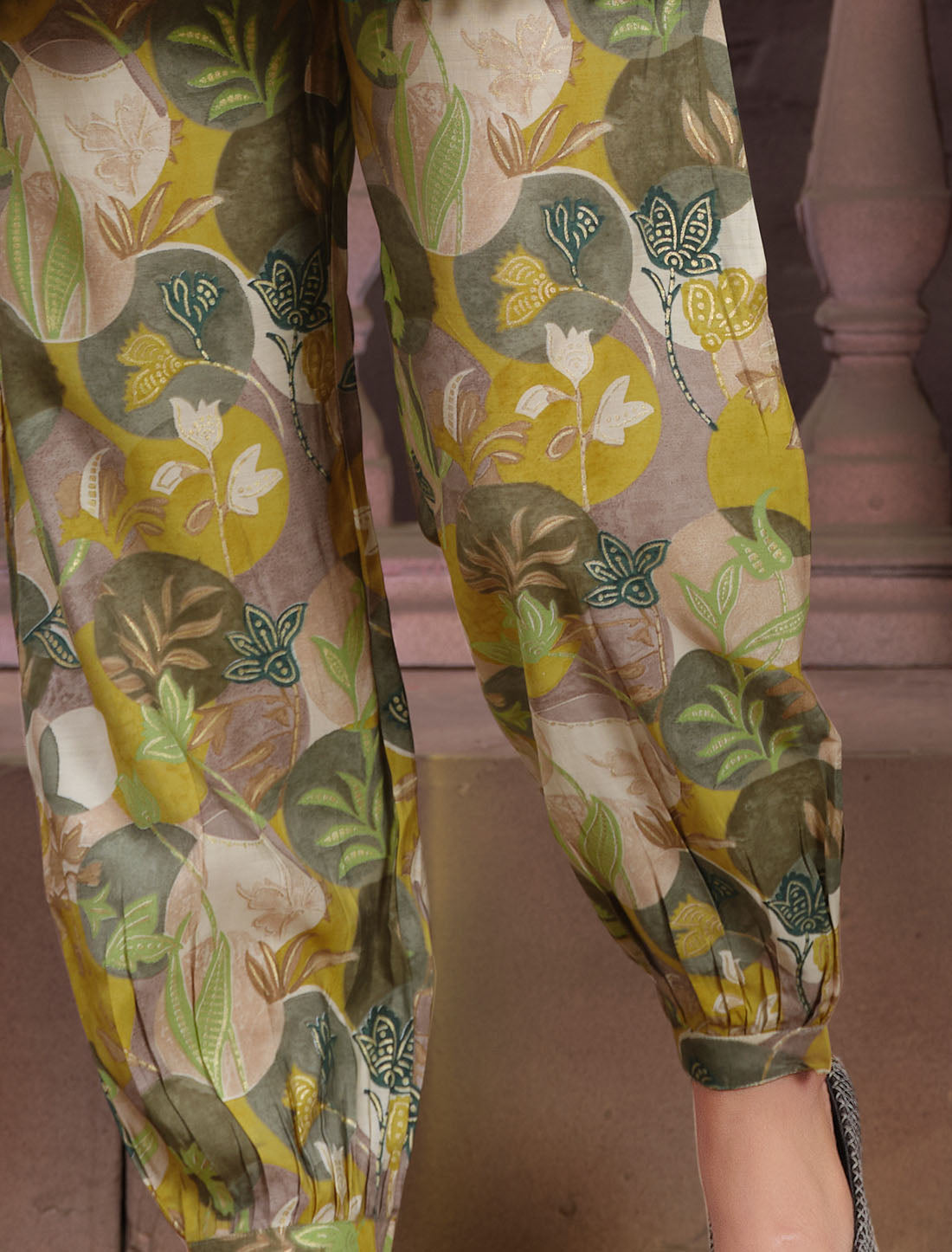 Floral Women Bloom Premium Chanderi Export Quality Print Co-ord Set