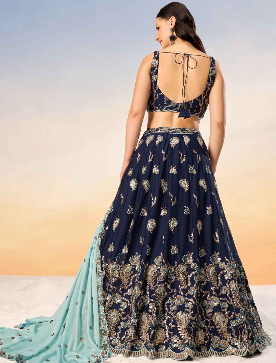 Ethnic Neavy Blue Dull Shantoon With Pure Georgette Lehenga Choli