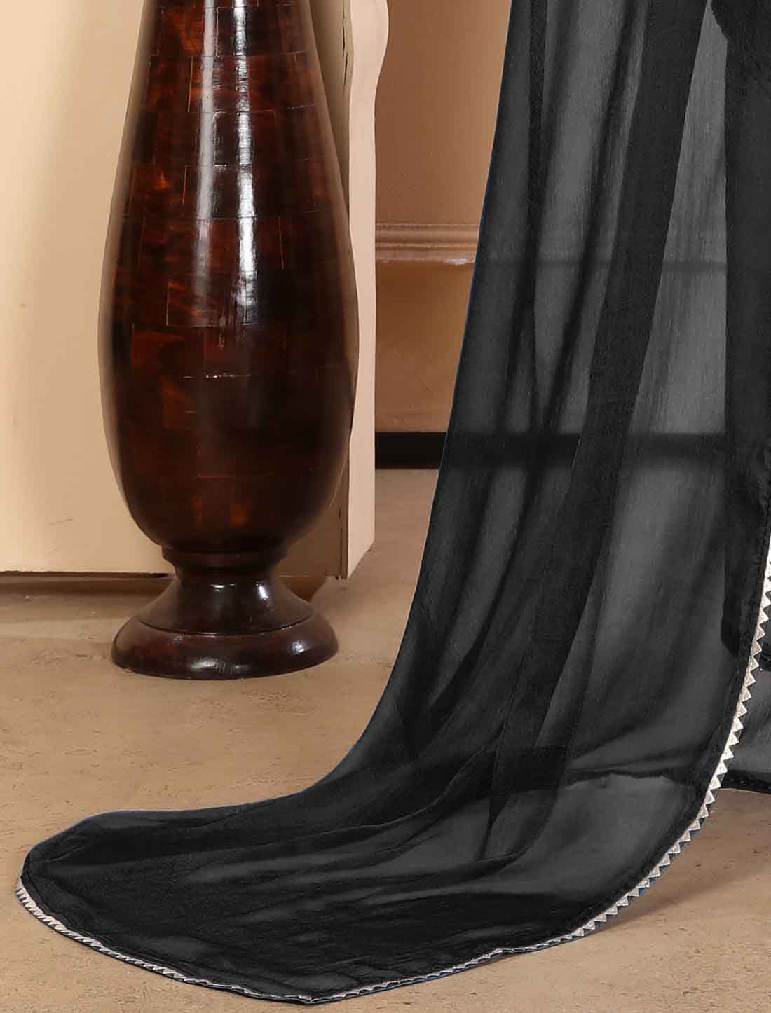 Black Premium Rayon Ethnic Heavy Embroidery Kurta Sets Collection