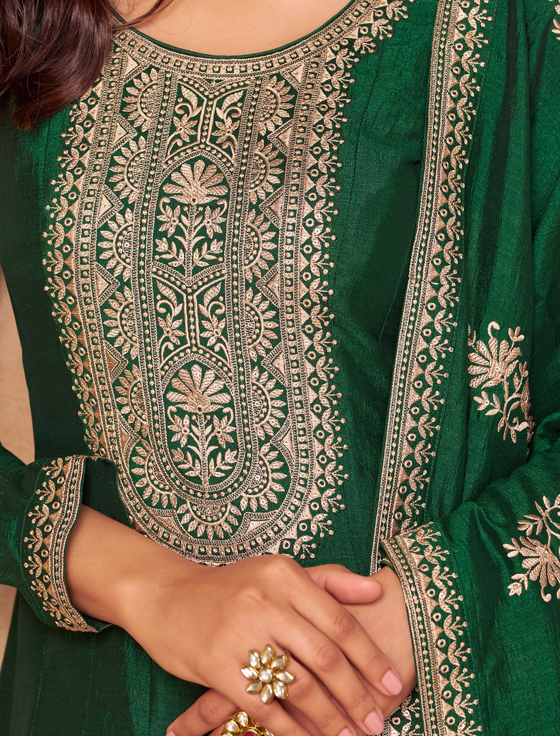 Green Silk Free Size Designer Party Wear Gown For Women
