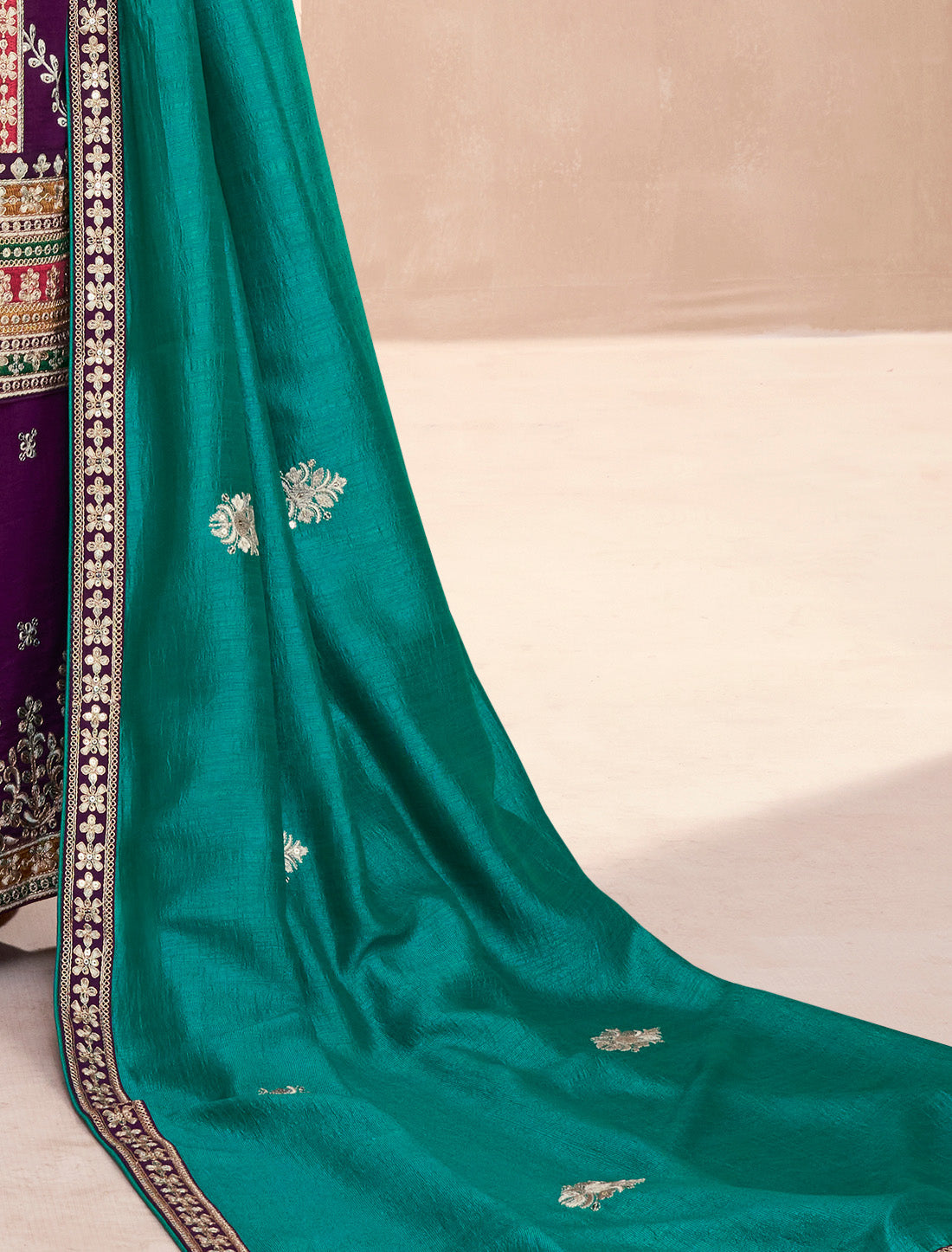 Introducing Premium Silk Ethnic With Designer Purple Kurta Sets