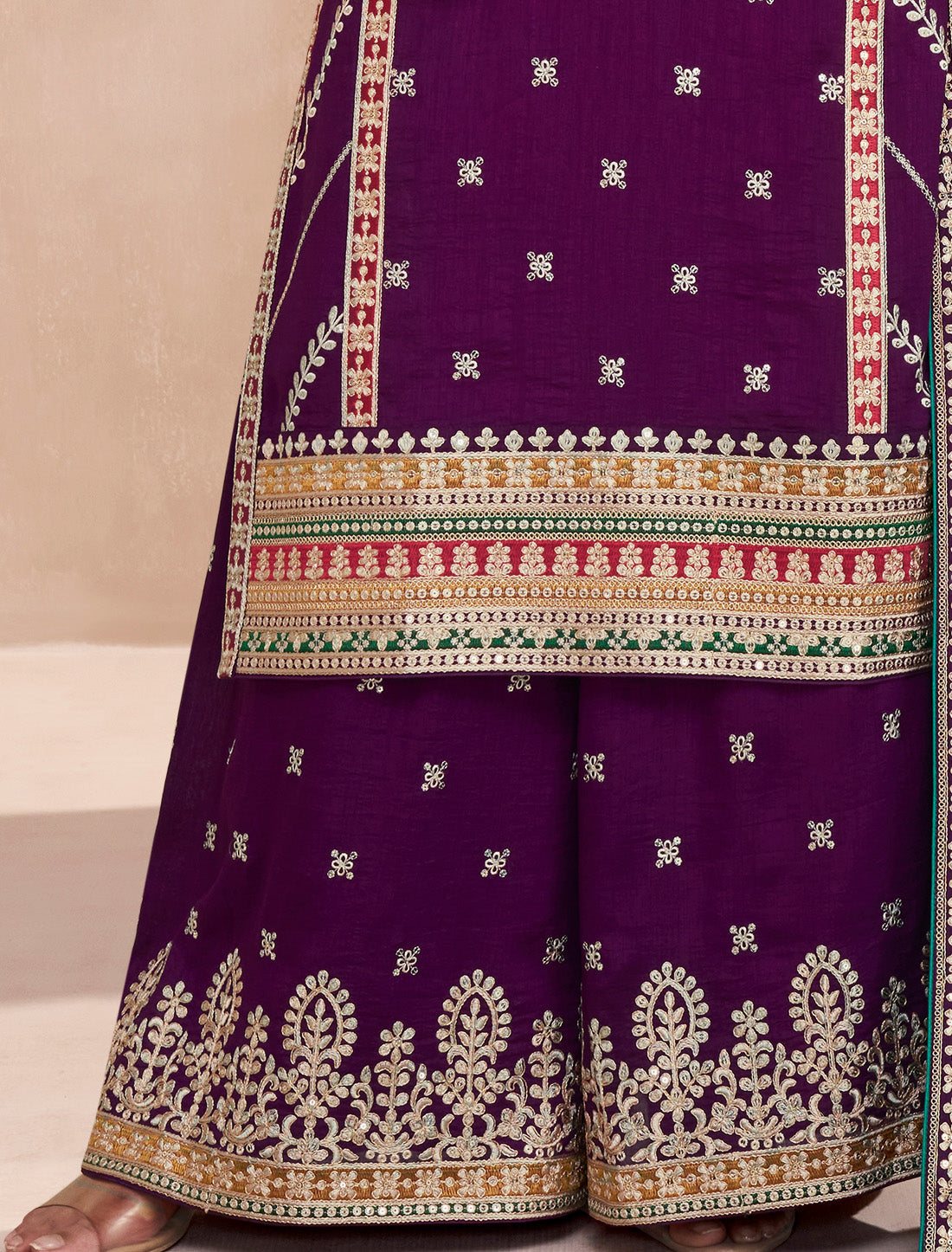 Introducing Premium Silk Ethnic With Designer Purple Kurta Sets