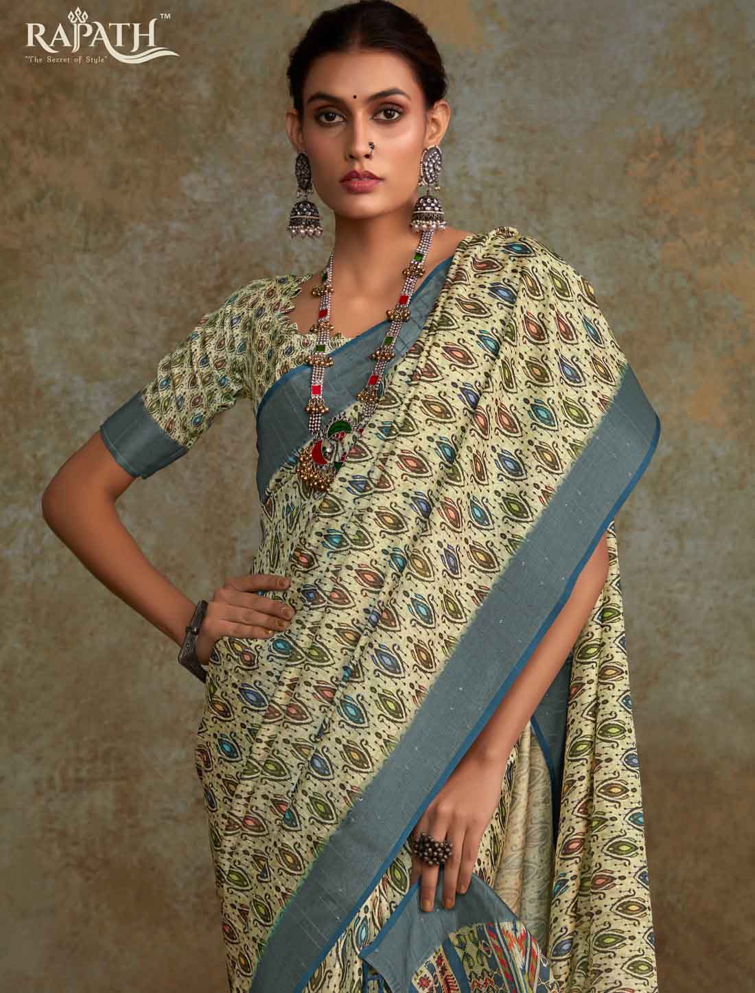 Handloom Silk Witn Designer Weaving Sequence Work Saree