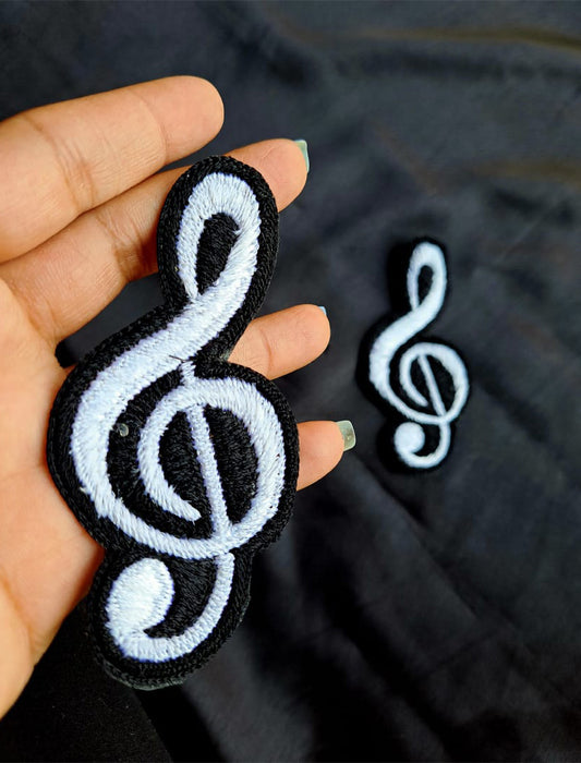 RJ Biirthy Music Note Washable Hand Beaded Patches and Brooches