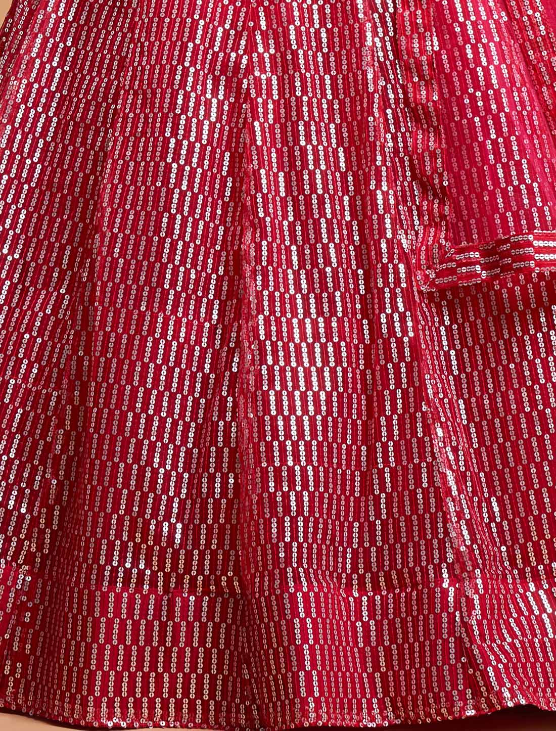 Hot Pink Soft Net Thread Multipal Sequins Embroidery Ethnic Lehenga Choli