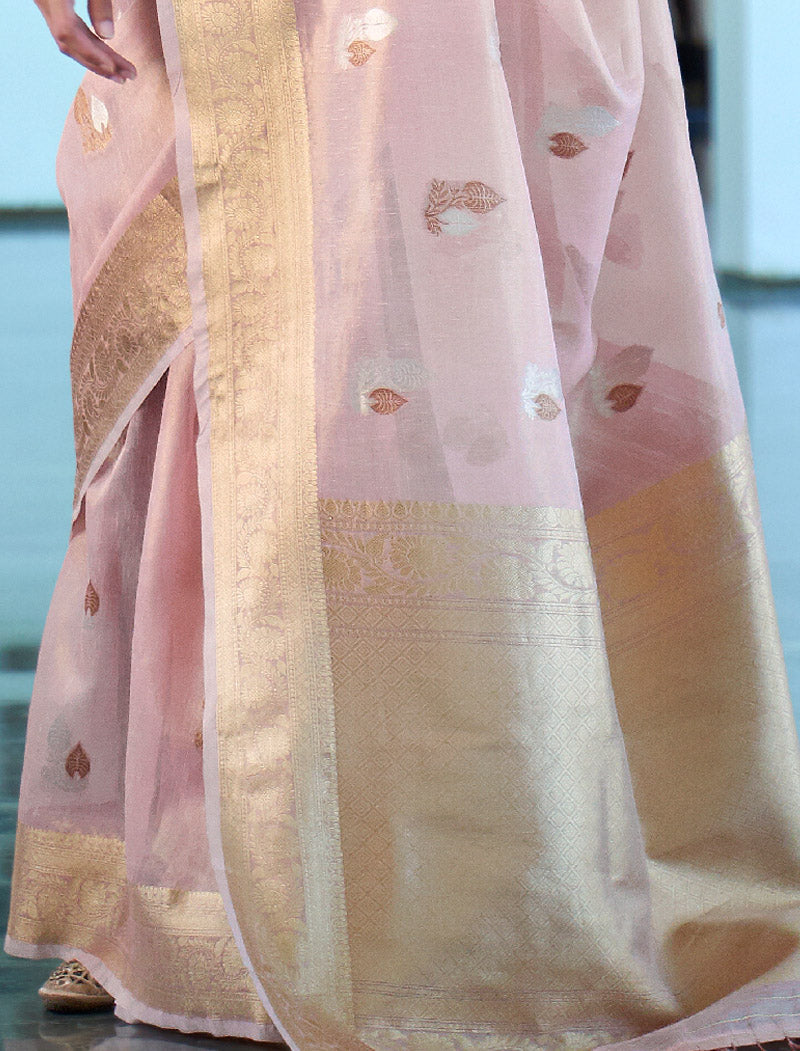 Zari Orgenza Weaving with Printed Designer Sarees | befashionate