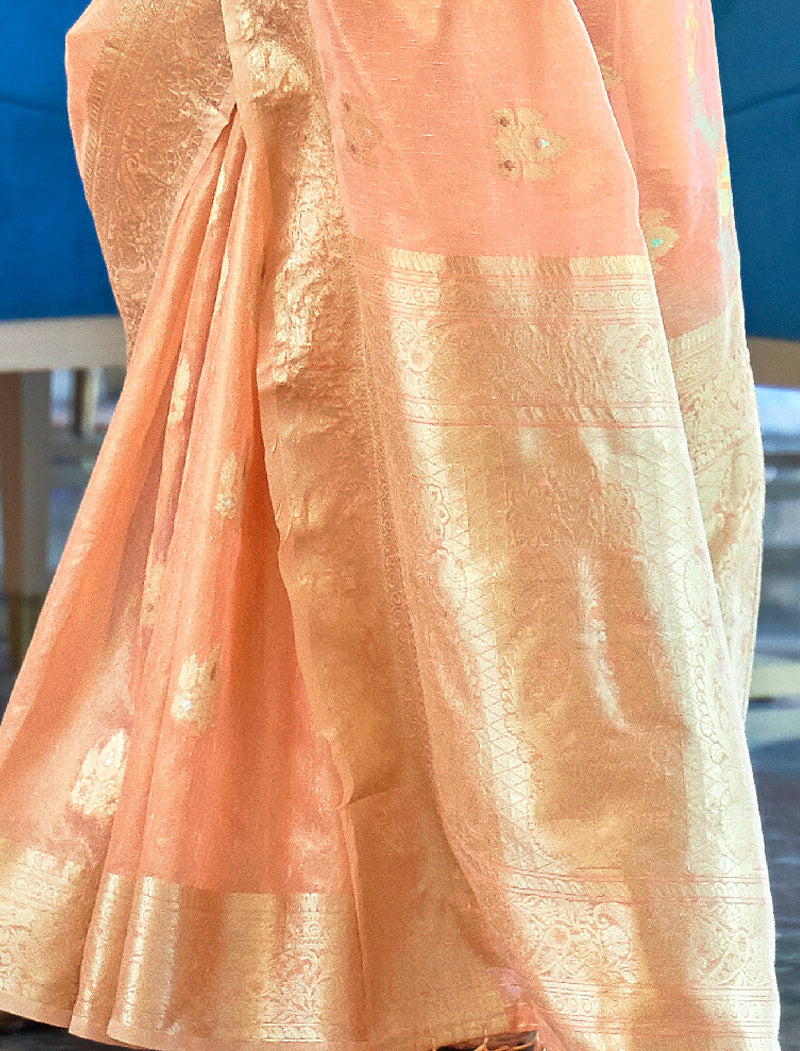 Zari Orgenza Weaving with Printed Designer Sarees | befashionate