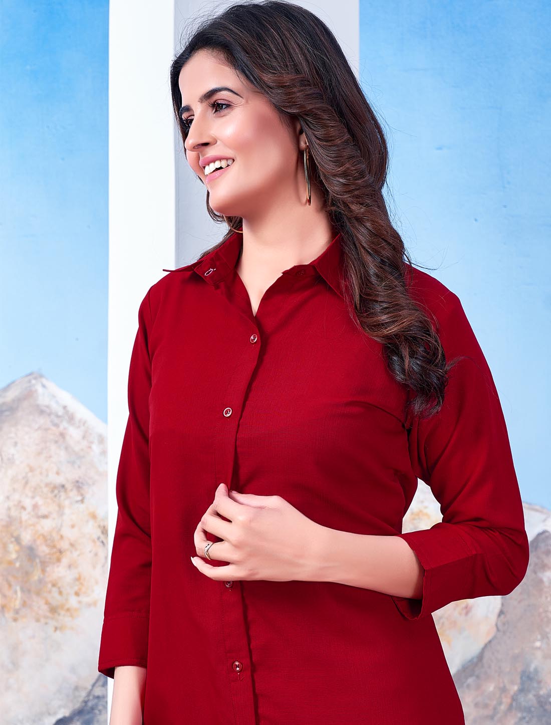 Chic Maaza Cotton Shirt Stylish Top For Women