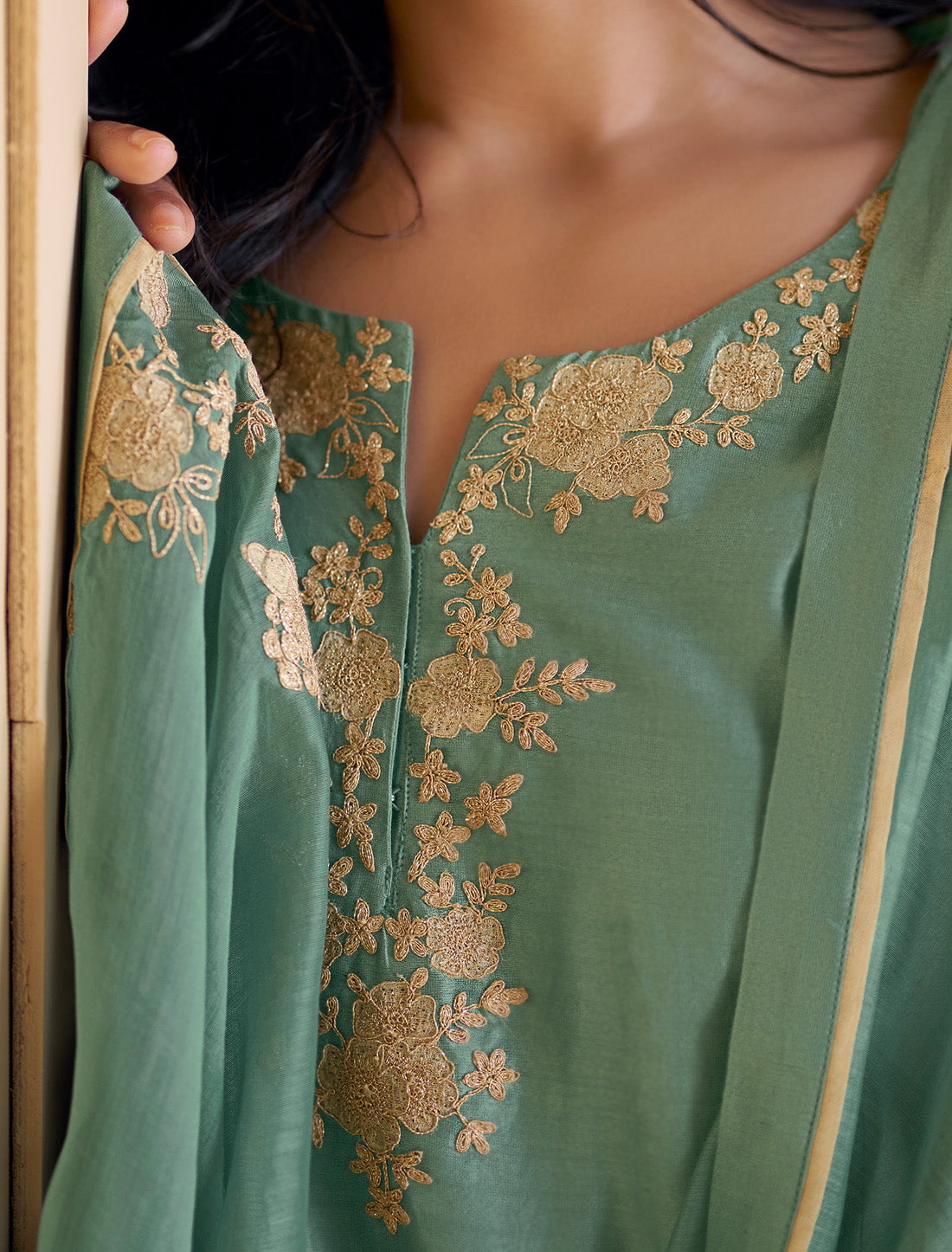 Luxury Pure Real Silk & Embroidered Work Ethnic Kurta Sets