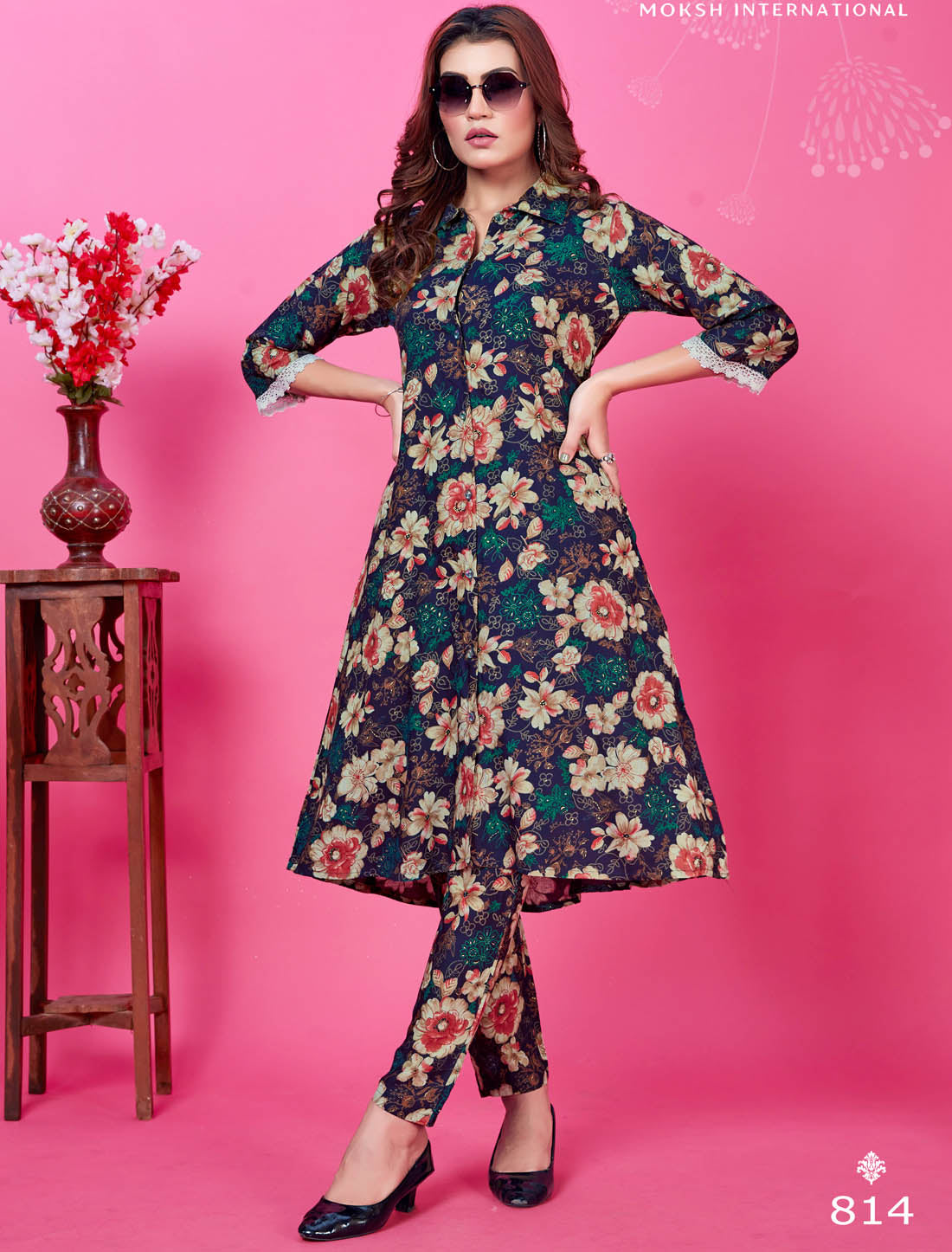 Luxurious Women Premium Rayon Floral Print Co-ord Sets with Pockets