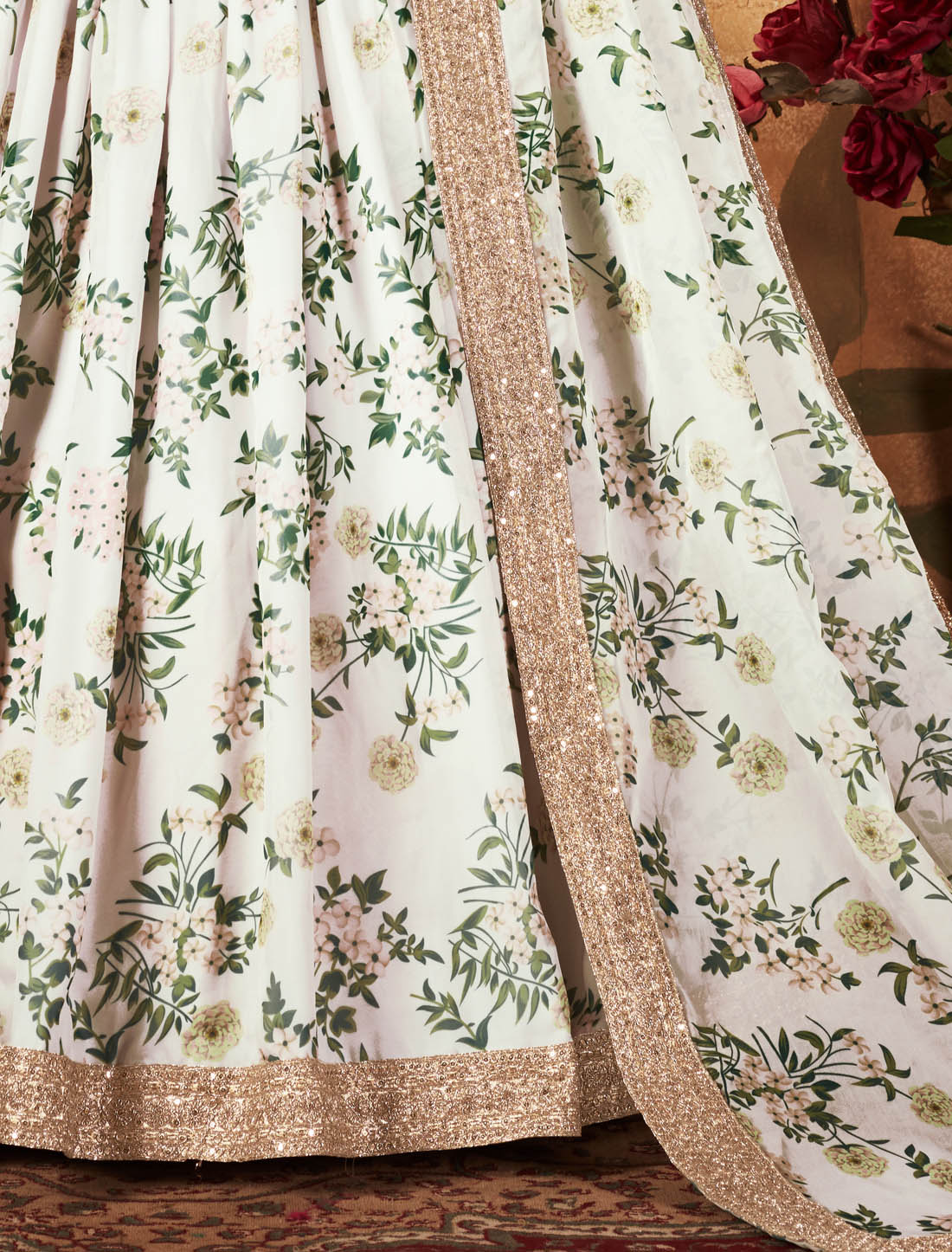 Elegant Organza Ethnic Dori, Zari & Sequins Women Lehenga Choli With Digital Print