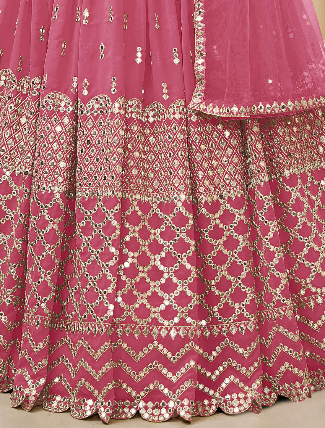 Pink Georgette With Soft Net Dupatta Ethnic Lehenga Choli Colletcion