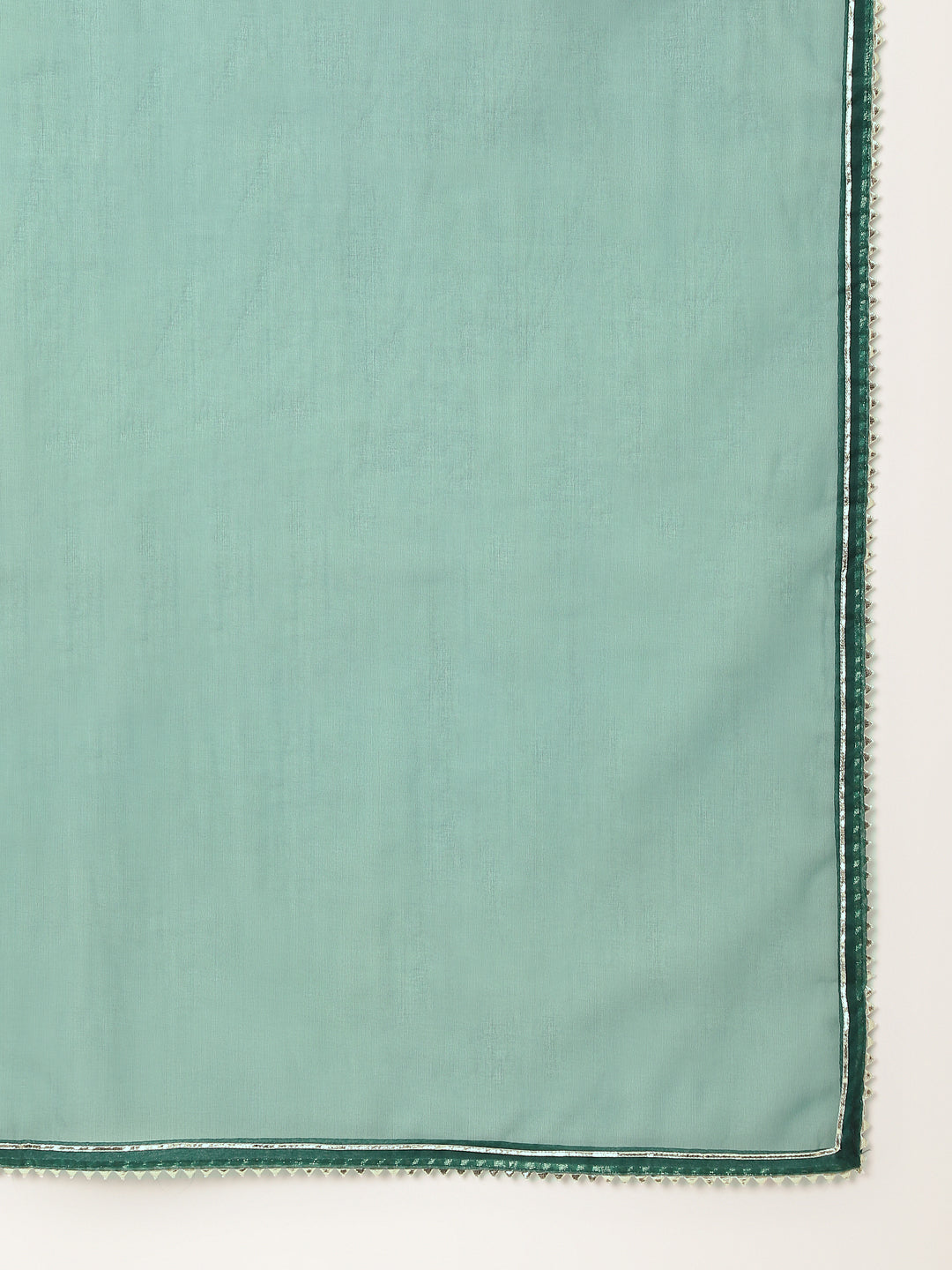 Sea Green Embroidered Chanderi Women Kurta Trouser With Dupatta