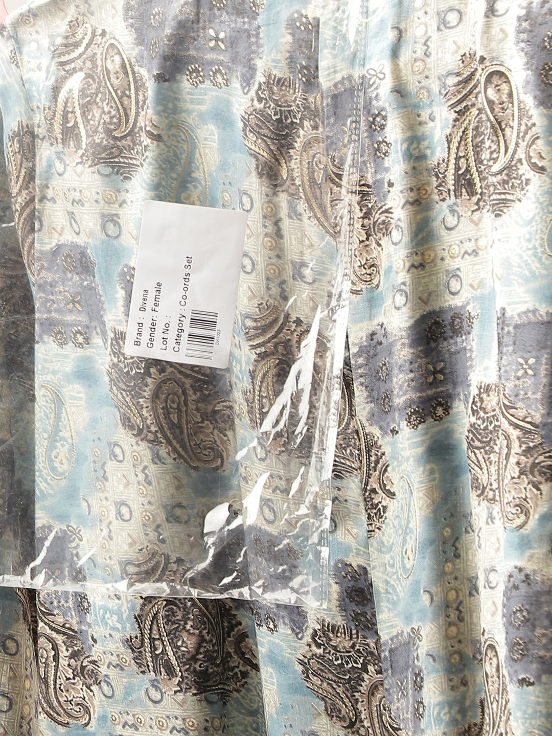 Blue Printed Dyed Kurta Chanderi Co-ord Set For Women